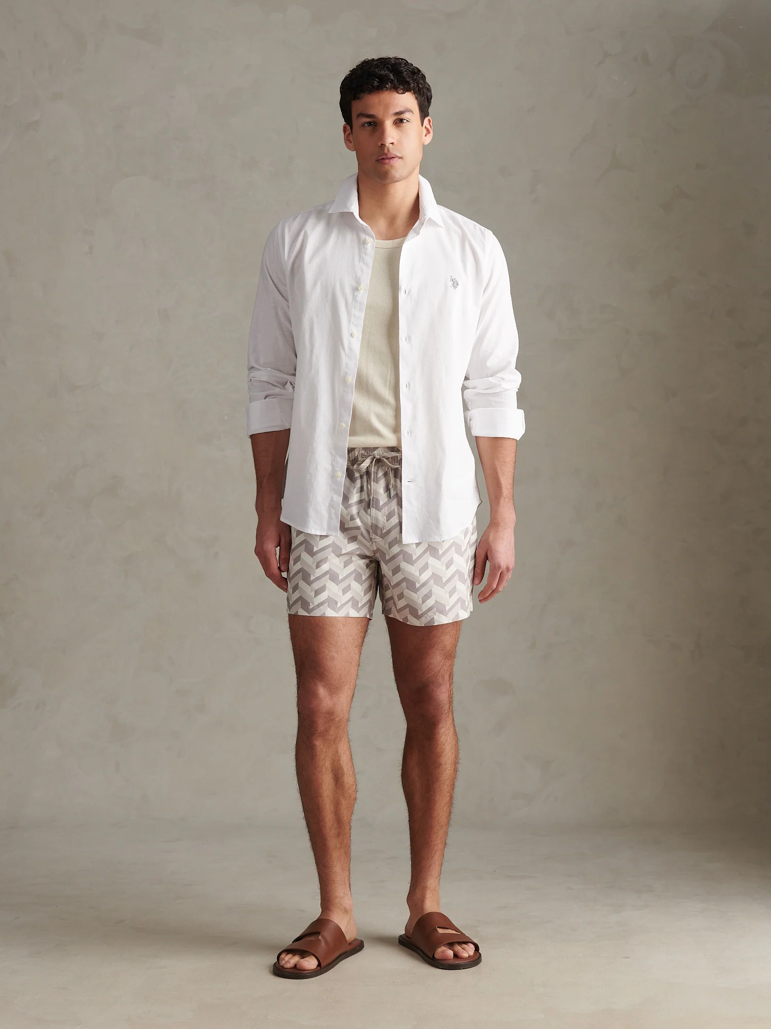 Mens Geo Tile Swim Shorts Atmosphere - Image 3