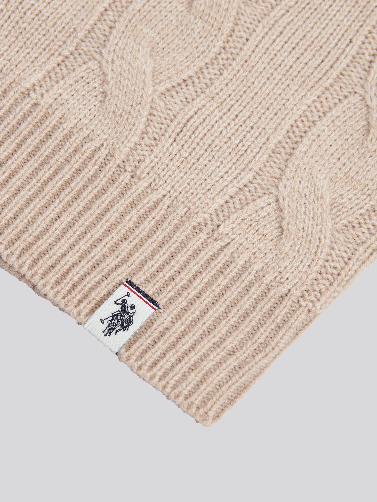 Boys Cable Knit Crew in Atmosphere Marl - Image 7