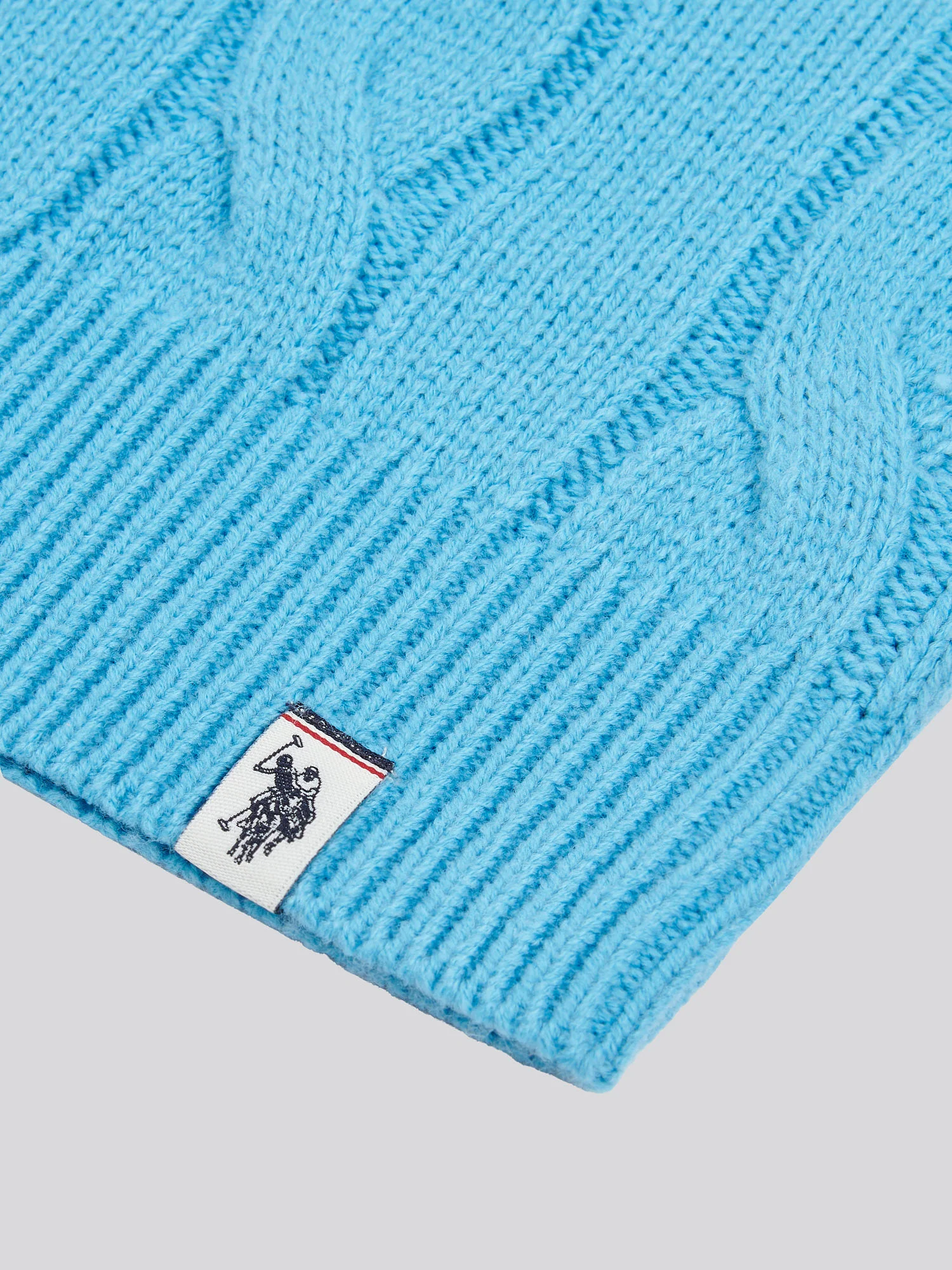 Boys Cable Knit Crew in Heritage Blue - Image 7