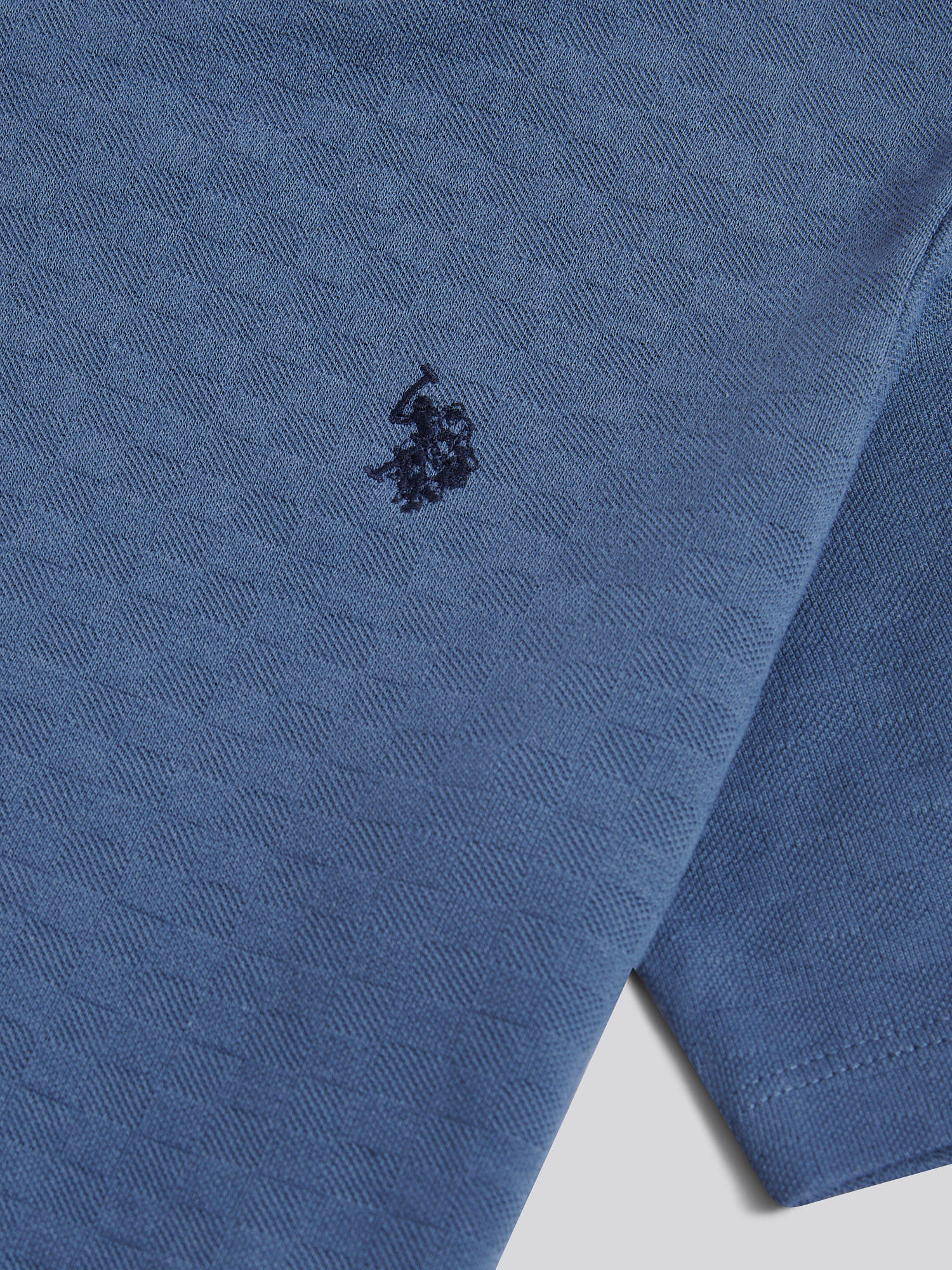 Boys Check Texture T-Shirt, in Vintage Indigo - Image 7
