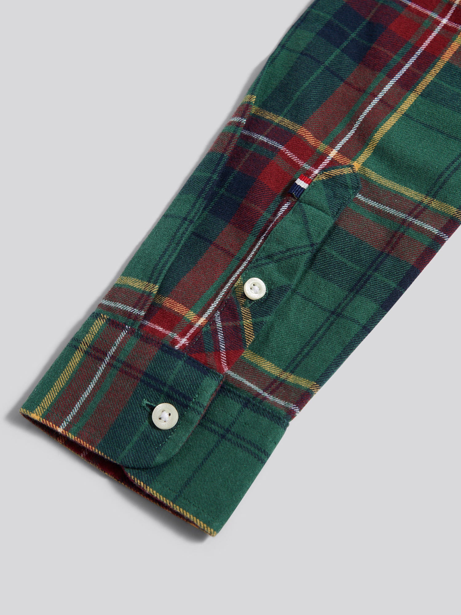 Boys Checked Buttondown Pocket Shirt in Pineneedle - Image 9