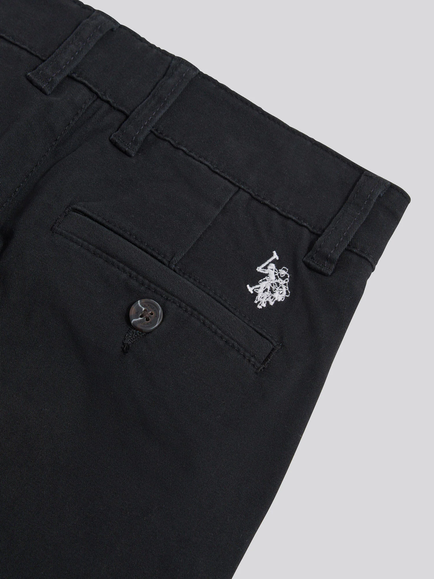 Boys Classic Chino in Black Bright White DHM - Image 9