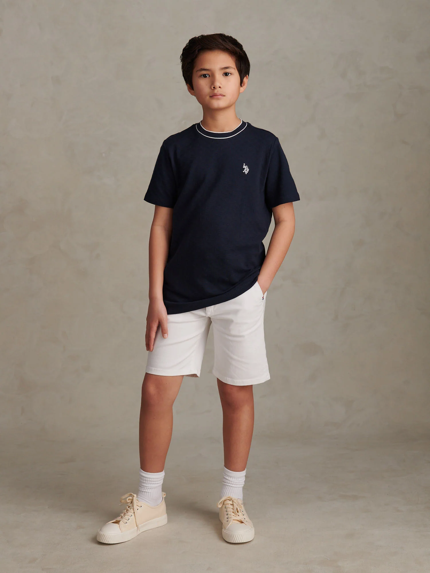 Boys Classic Chino Short Bright White - Image 3