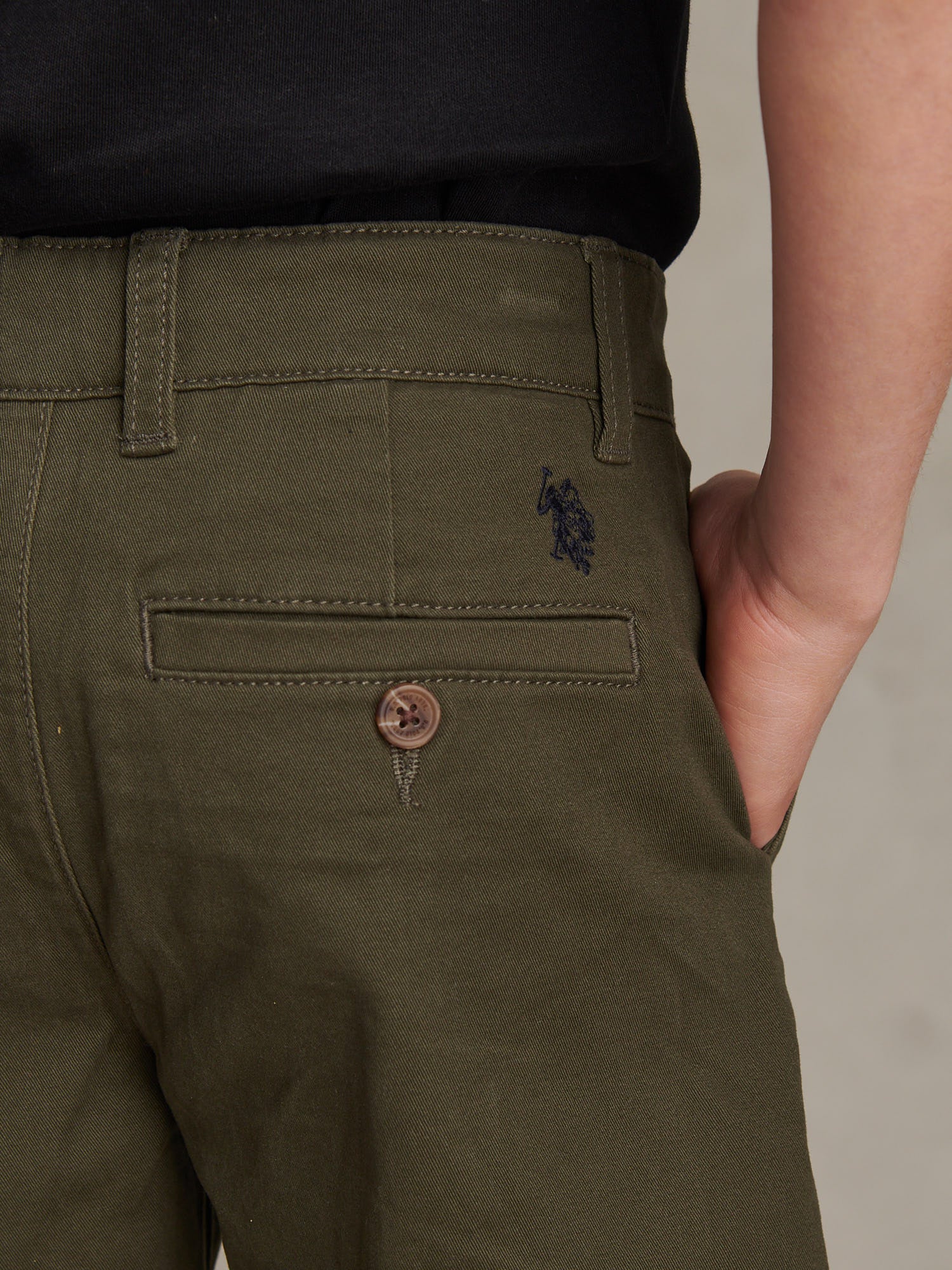 Boys Classic Chino Short Forest Night - Image 2