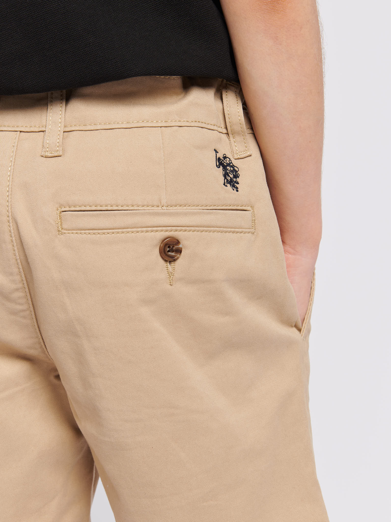 Boys Classic Chino Shorts in Cornstalk - Image 2