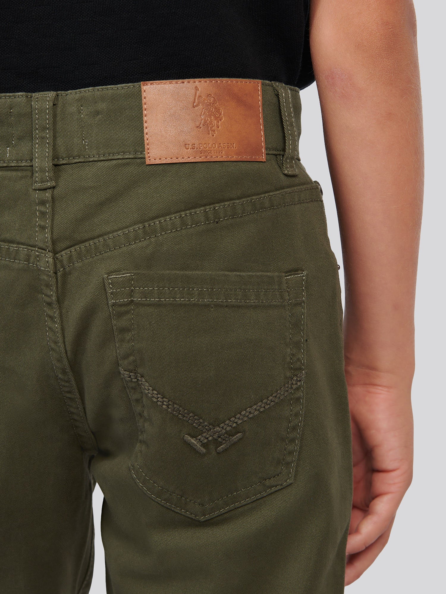 Boys Core 5 Pocket Trouser in Forest Night - Image 2