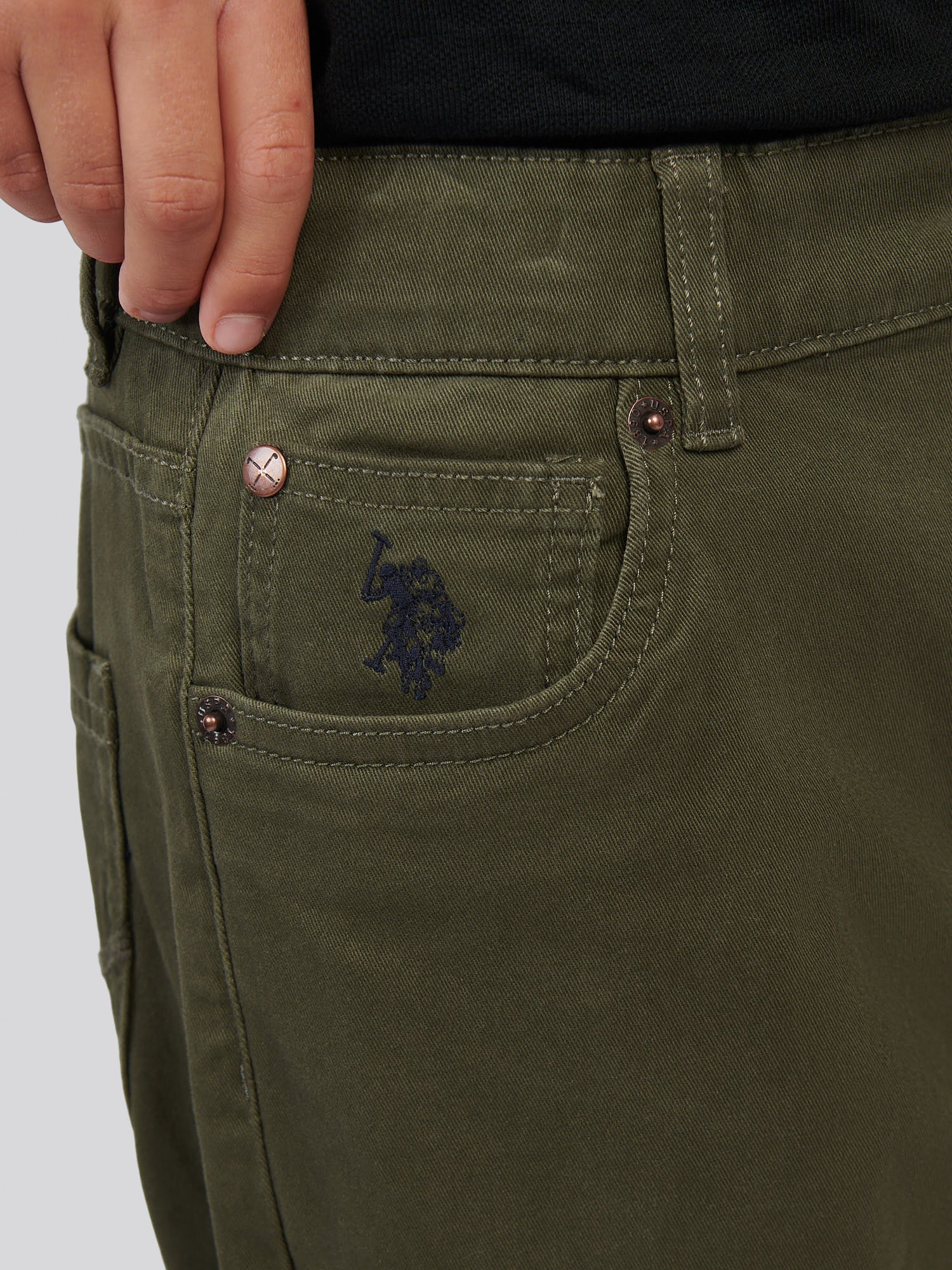 Boys Core 5 Pocket Trouser in Forest Night - Image 5