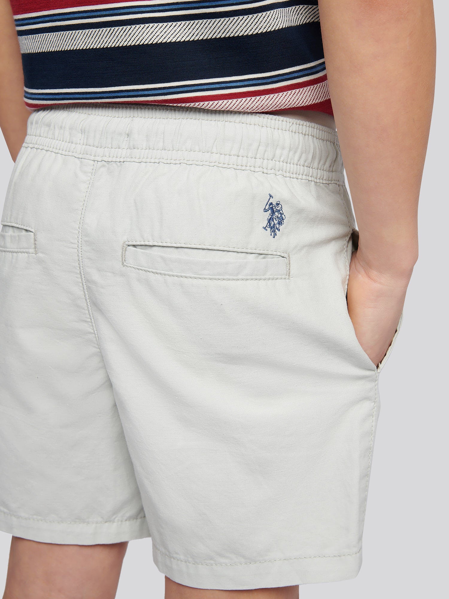 Boys Cotton Linen Deck Short in Northern Droplet - Image 2