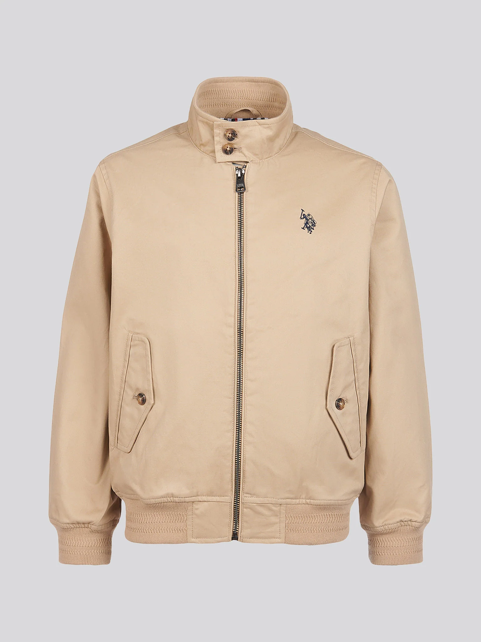 Boys Cotton Twill Harrington Jacket in Cornstalk - Image 6