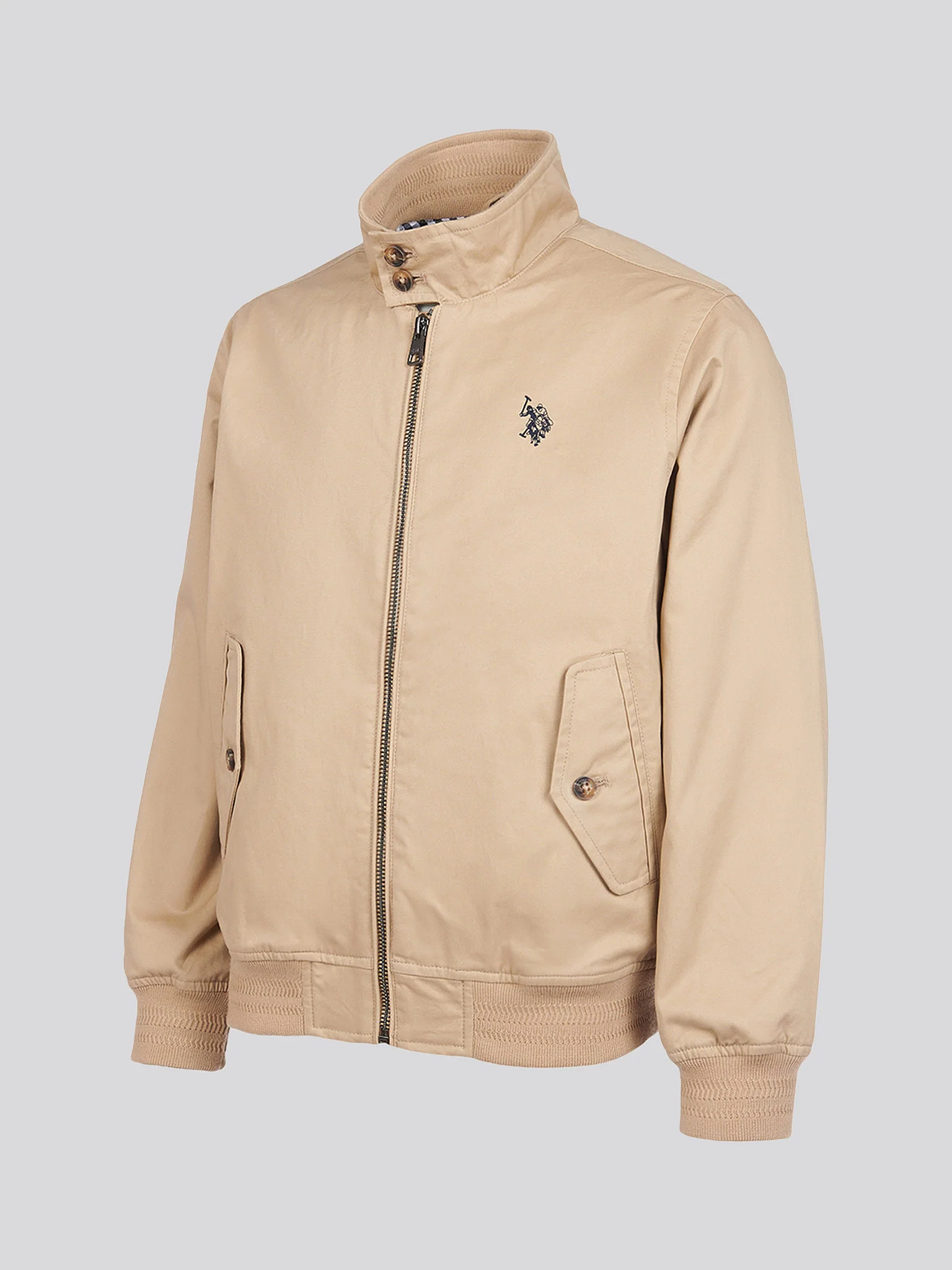Boys Cotton Twill Harrington Jacket in Cornstalk - Image 7