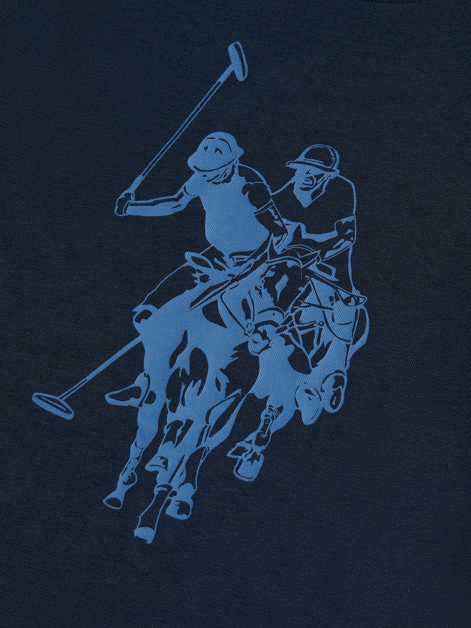 Boys Double Horsemen Graphic T-Shirt in Dark Sapphire Navy - Image 3