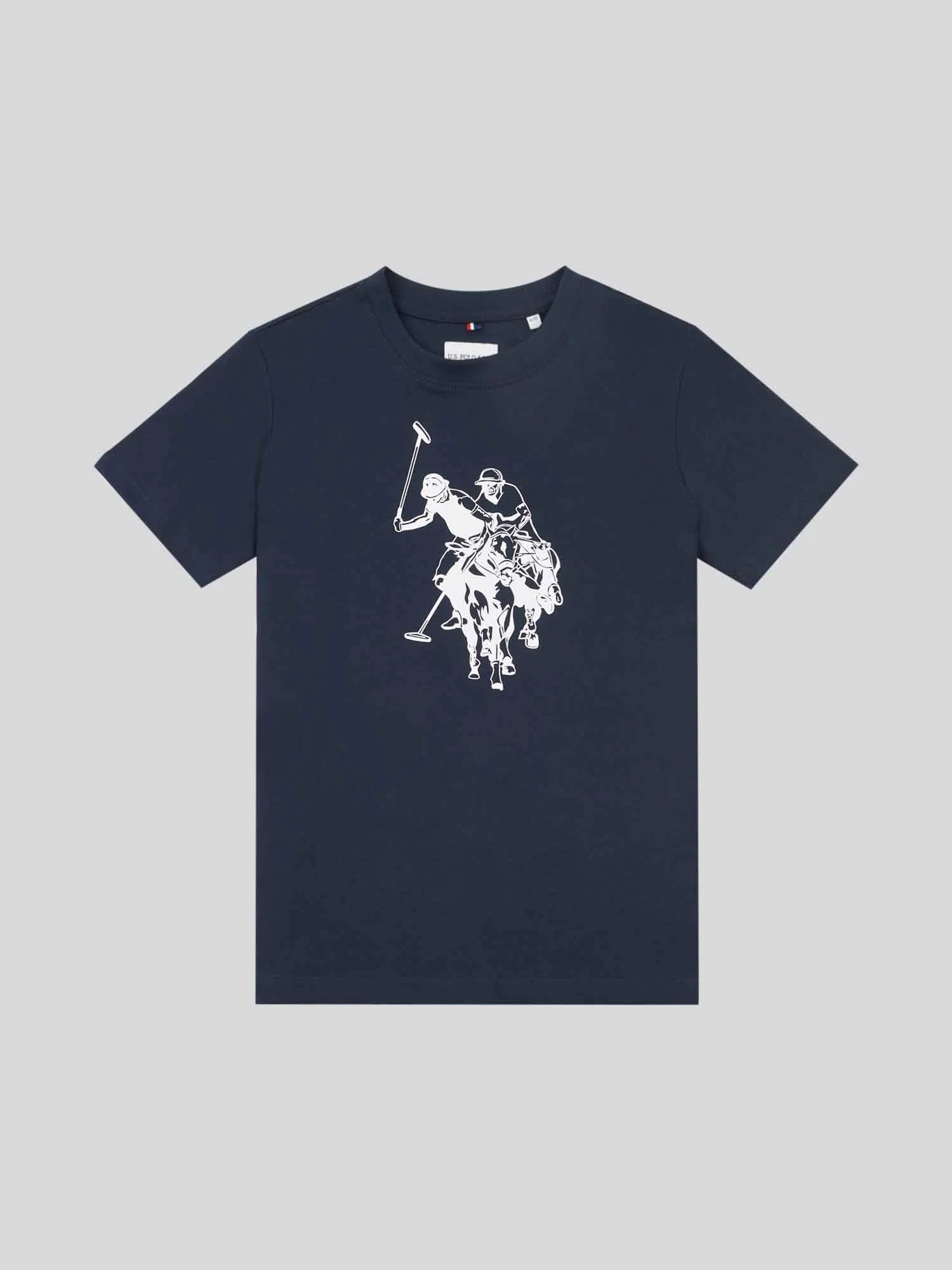Boys Double Horsemen Graphic T-Shirt in Dark Sapphire Navy - Image 5