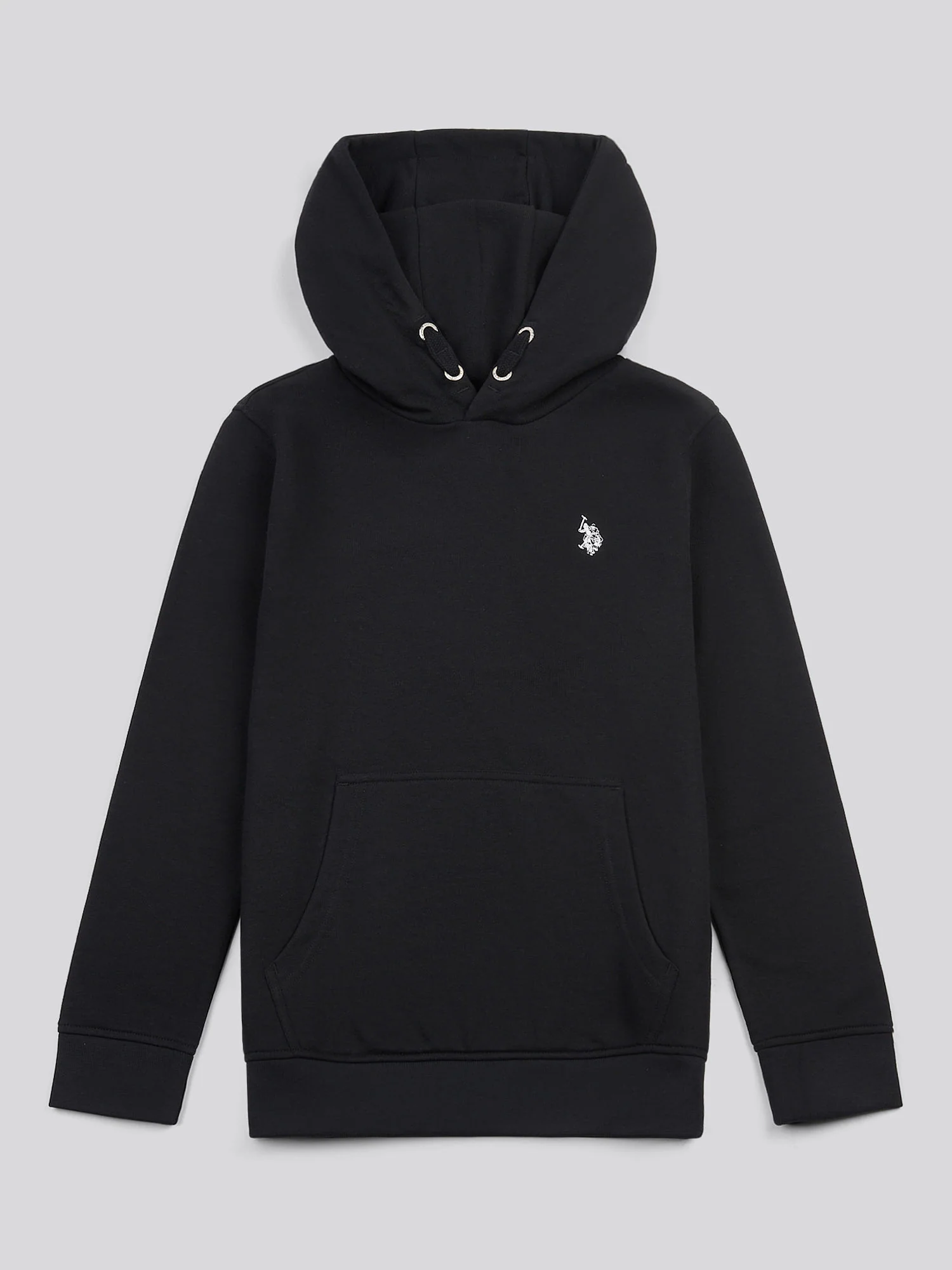 Boys Double Horsemen Hoodie Black Bright White DHM - Image 6