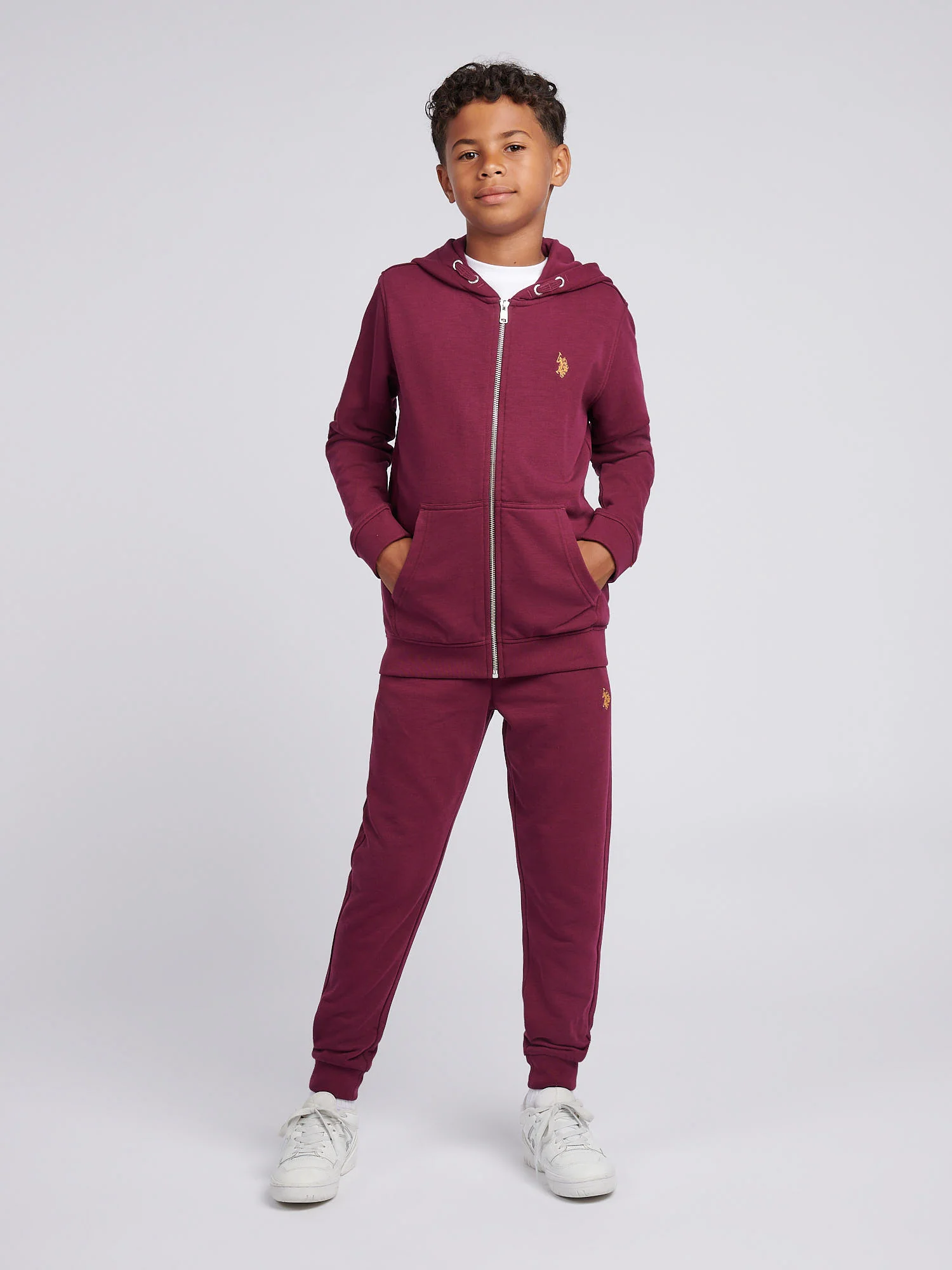 Boys Double Horsemen Loopback Jogger Grape Wine - Image 3