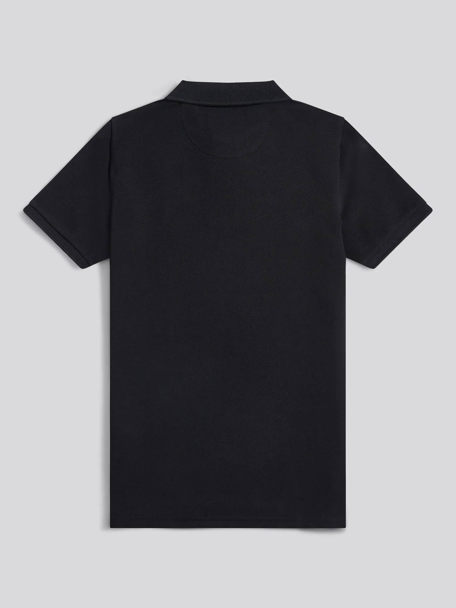 Boys Double Horsemen Polo Shirt Black Bright White DHM - Image 2