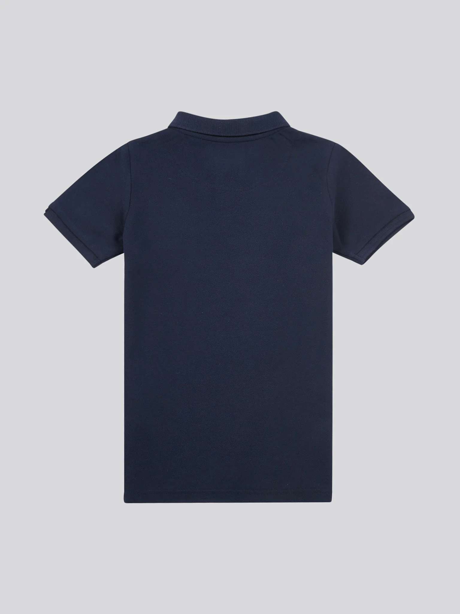 Boys Double Horsemen Polo Shirt in Dark Sapphire Navy / Haute Red DHM - Image 6