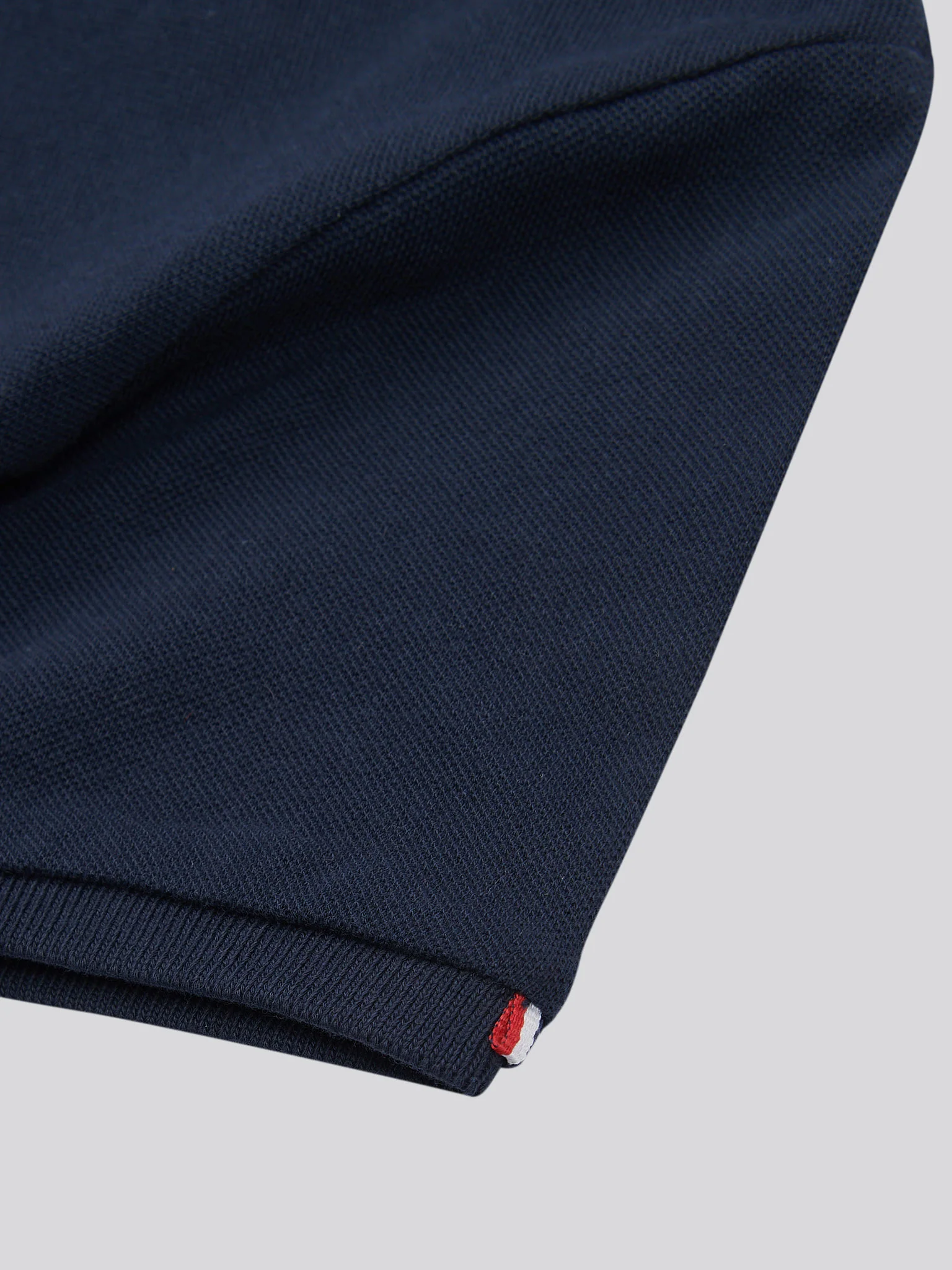 Boys Double Horsemen Polo Shirt in Dark Sapphire Navy / Haute Red DHM - Image 8