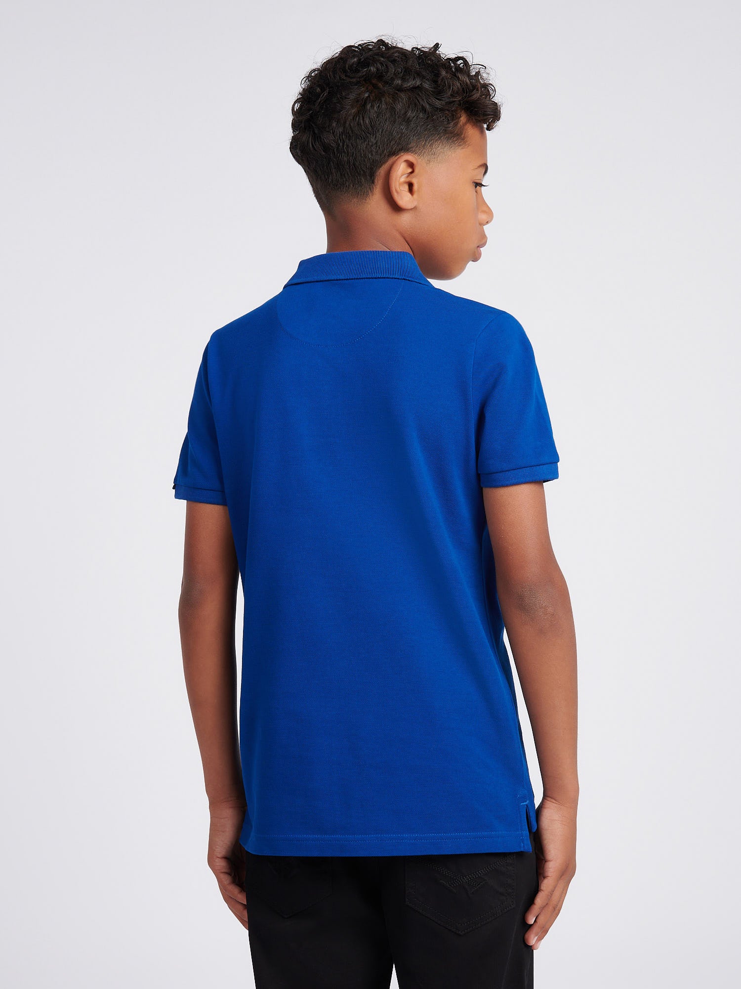 Boys Double Horsemen Polo Shirt Sodalite Blue - Image 4