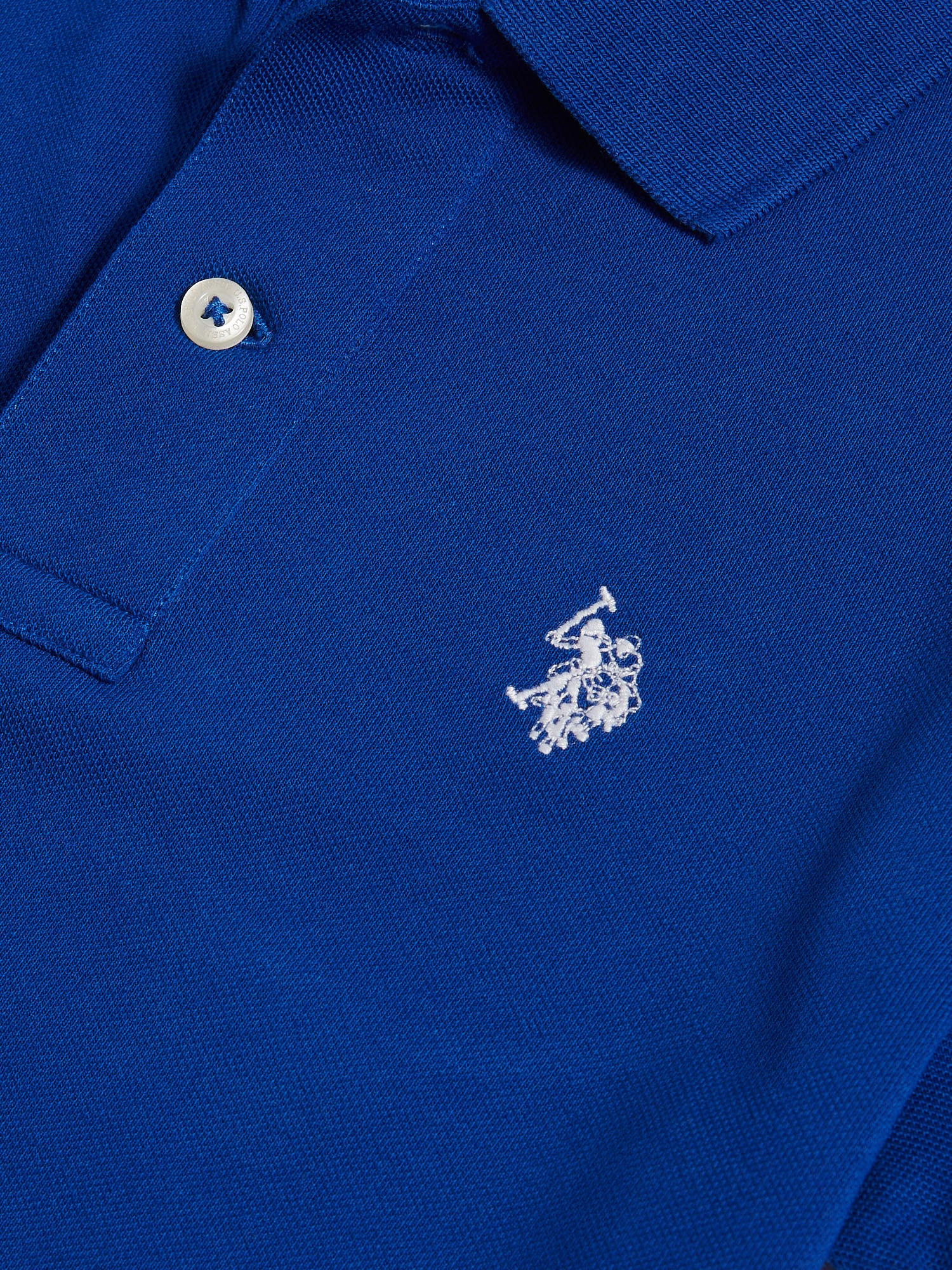Boys Double Horsemen Polo Shirt Sodalite Blue - Image 7