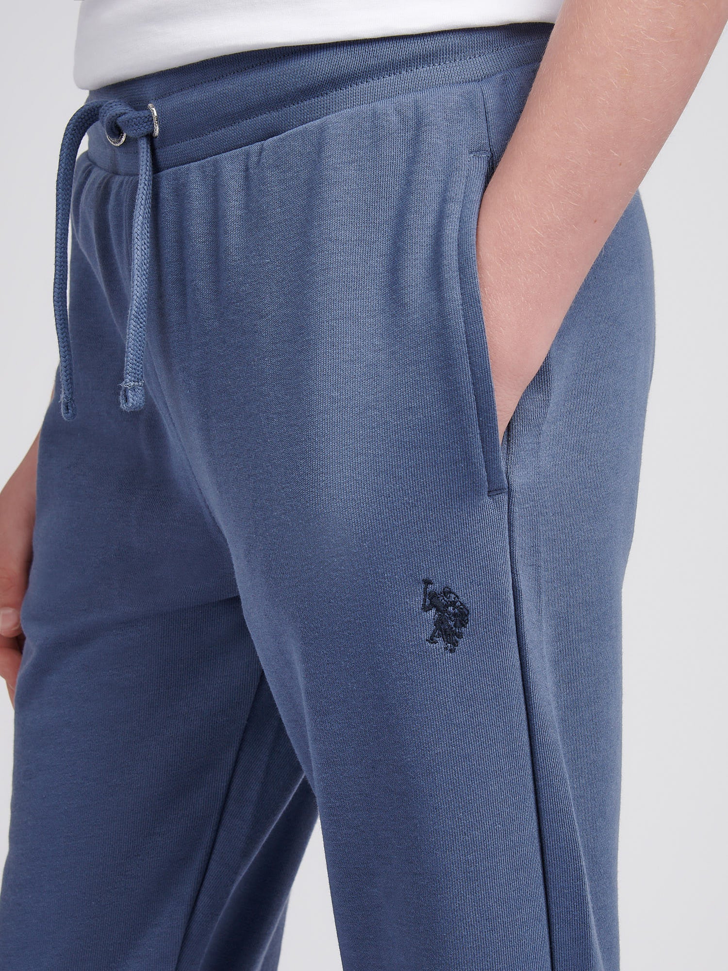 Boys Double Horsemen Straight Leg Jogger in Vintage Indigo - Image 2