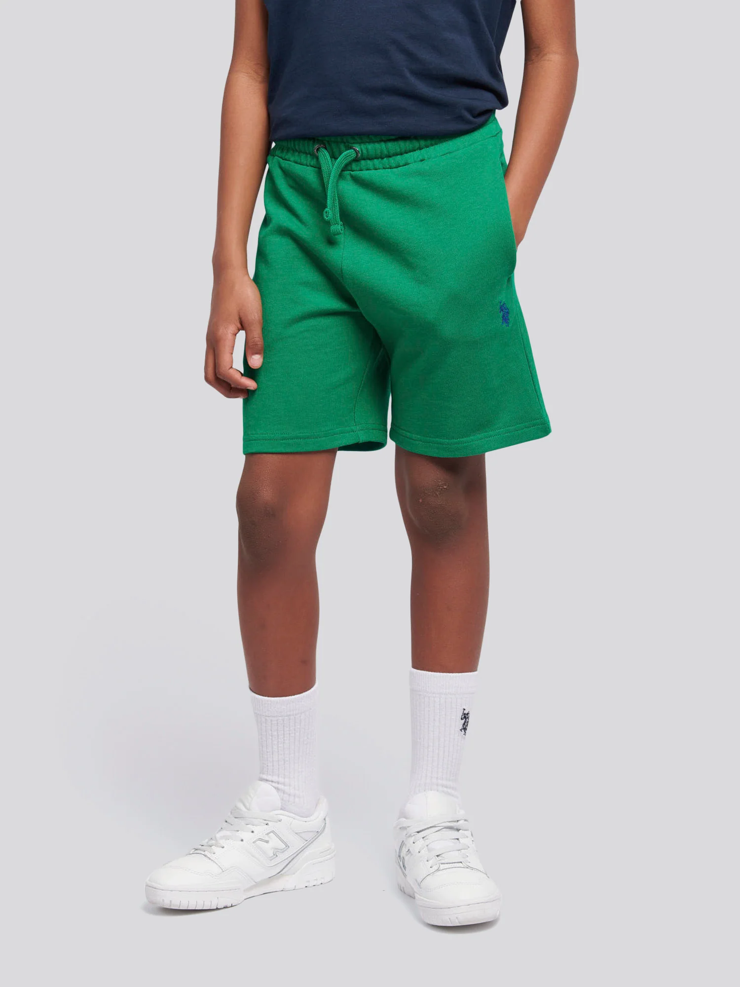 Boys Double Horsemen Sweat Short in Lush Meadow