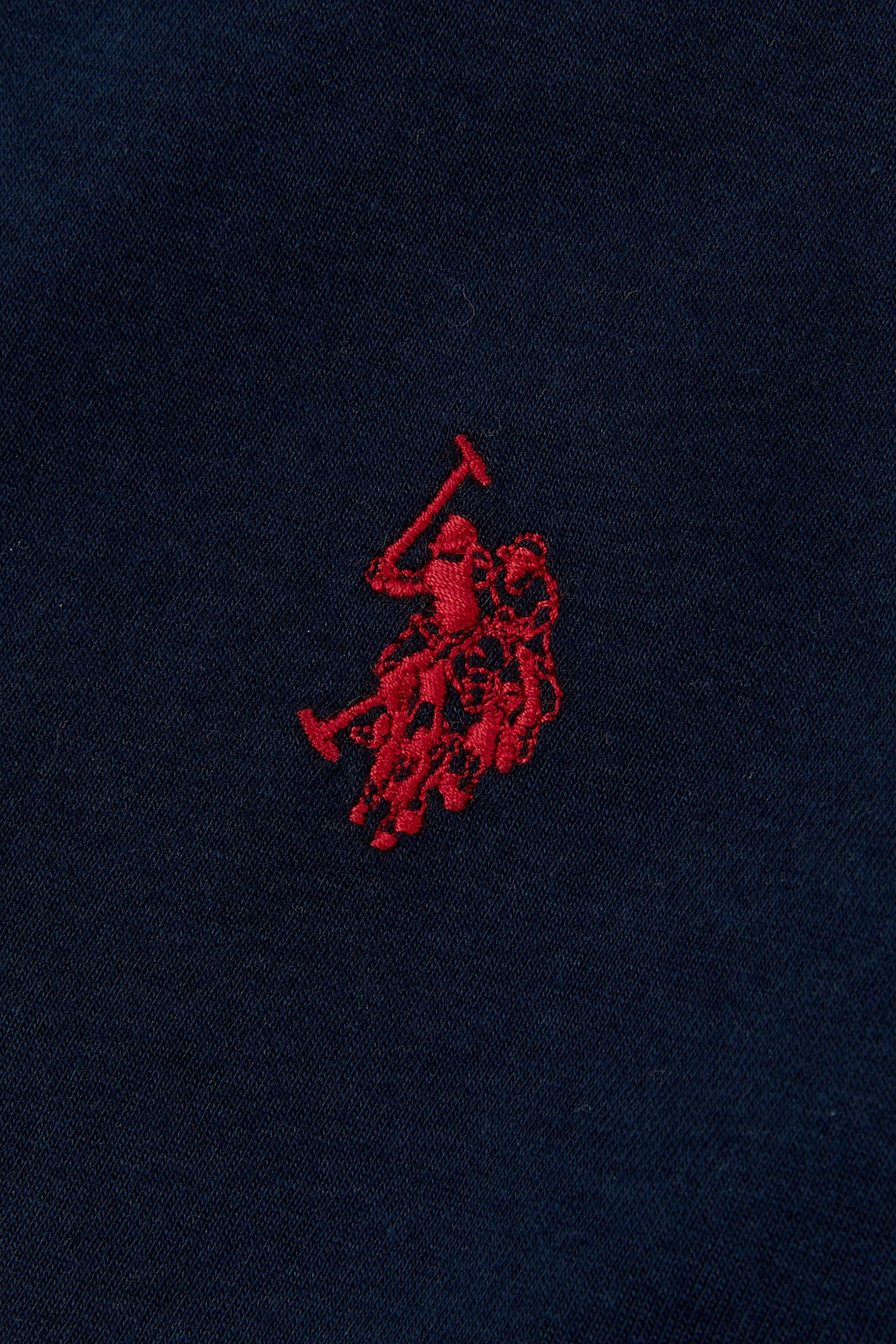 Boys Double Horsemen T- Shirt in Dark Sapphire Navy / Haute Red DHM - Image 6