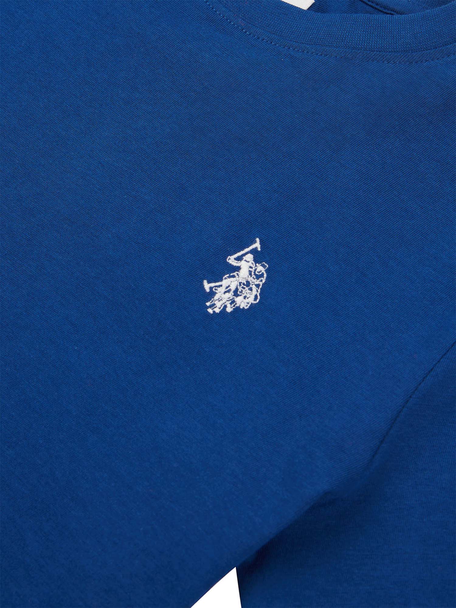 Boys Double Horsemen T- Shirt in Navy Peony - Image 7