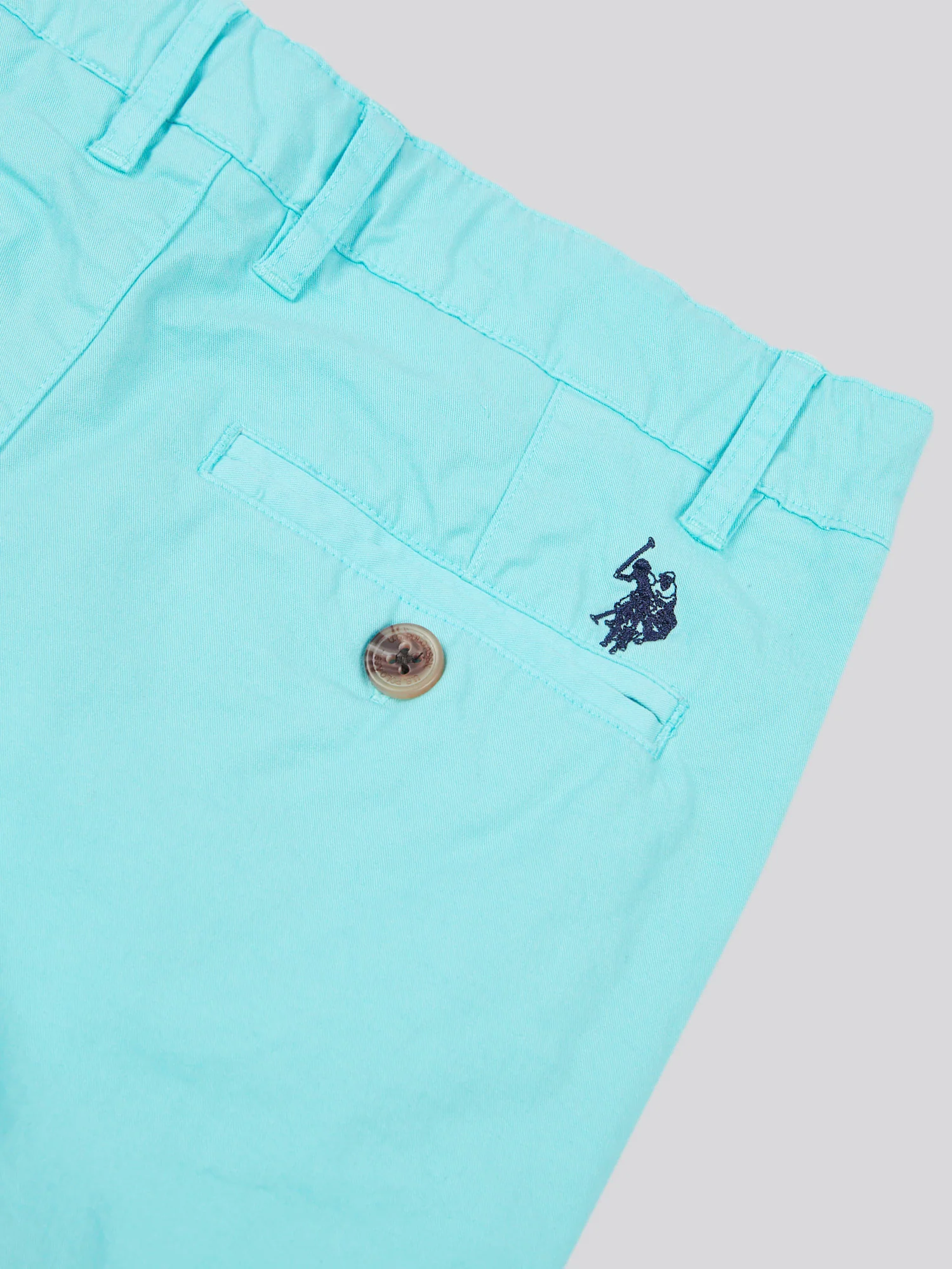 Boys Garment Dye Chino Shorts in Blue Radiance - Image 3