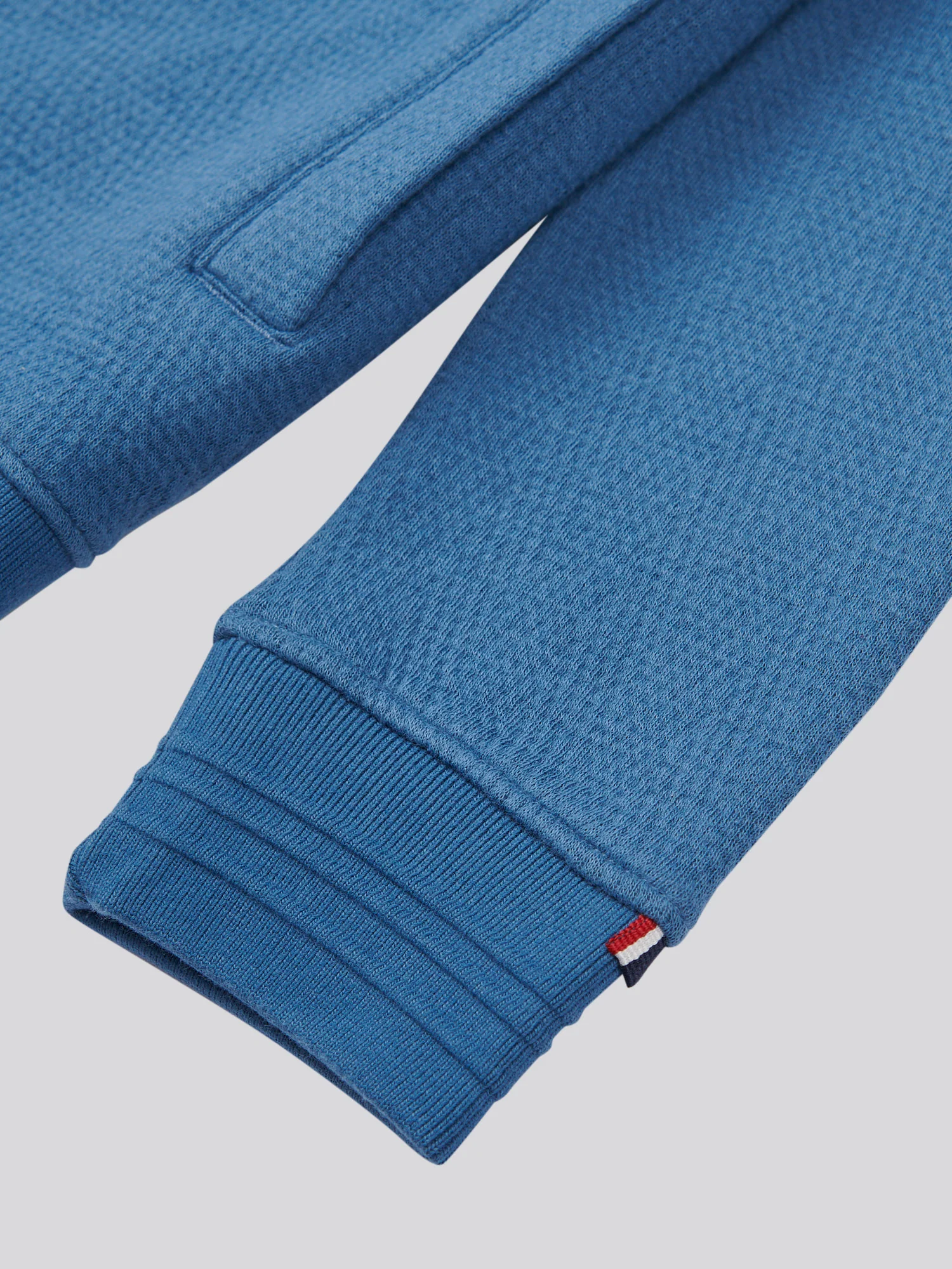 Boys Herringbone ¼ Zip Sweatshirt in Blue Horizon Marl - Image 9