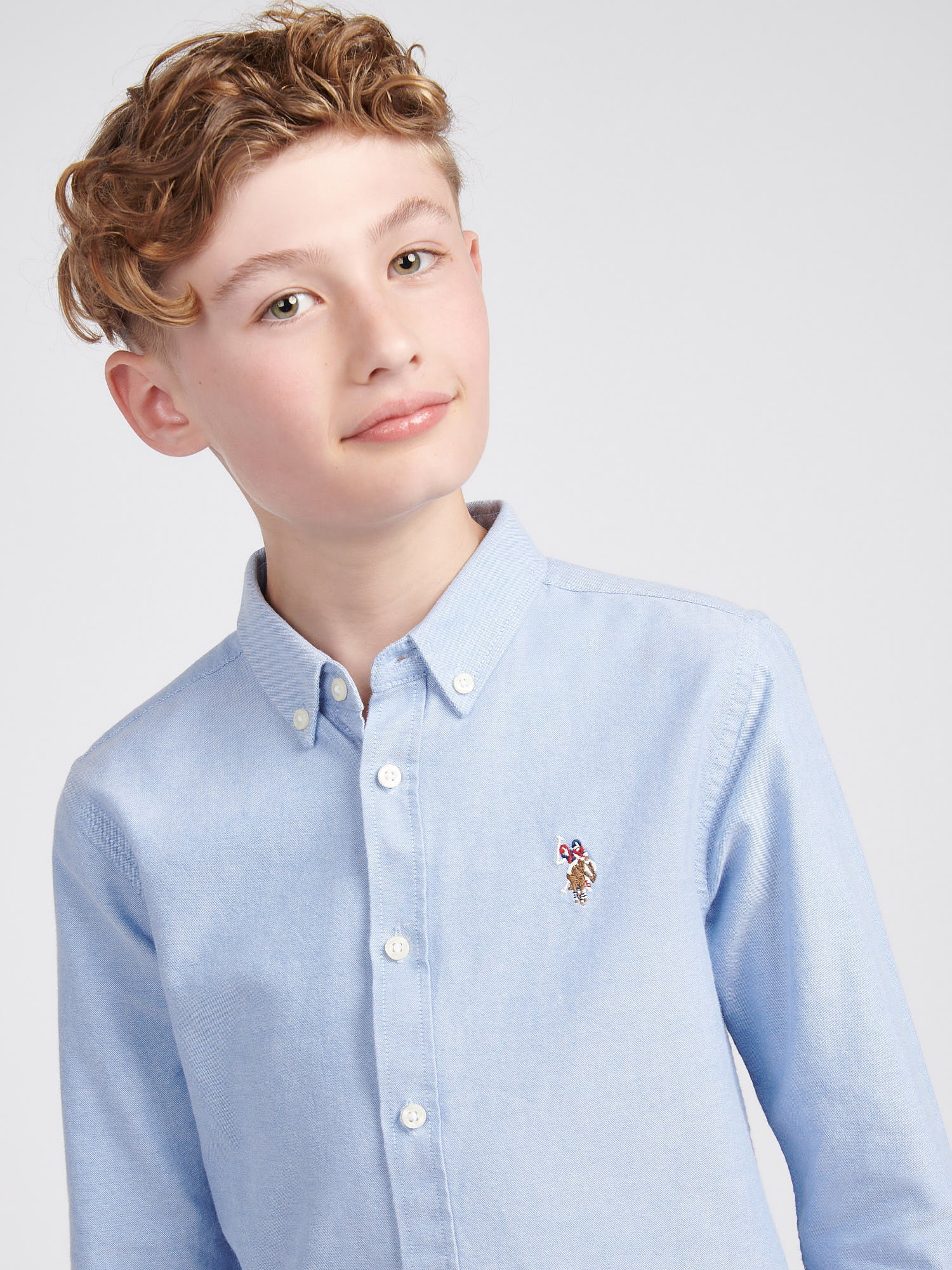 Boys Oxford Shirt in Blue Yonder - Image 2
