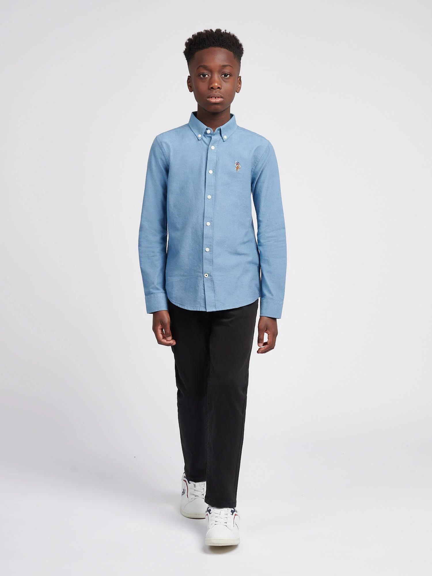 Boys Oxford Shirt in Vintage Indigo - Image 3