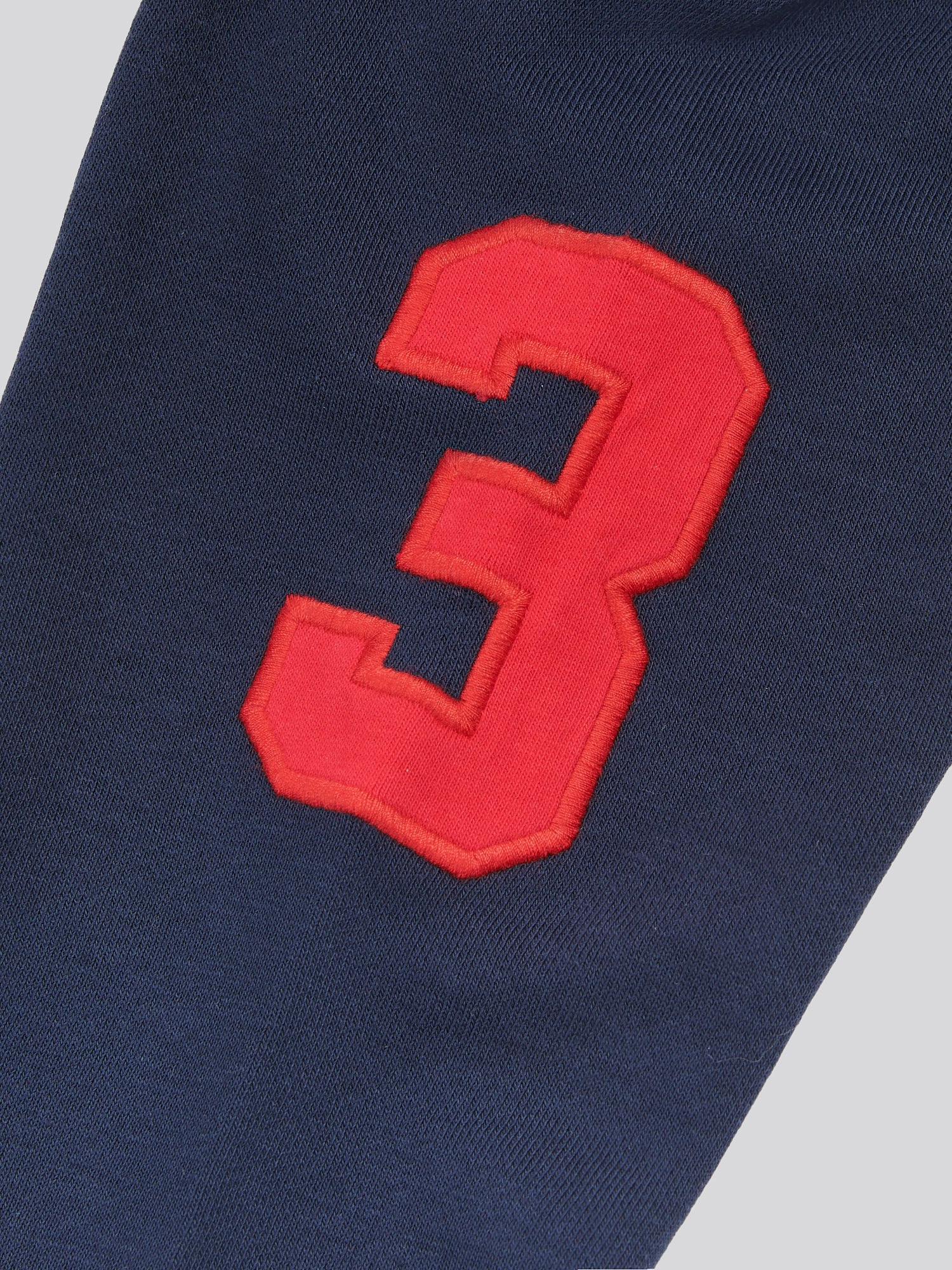 Boys Player 3 Hoodie in Dark Sapphire Navy / Haute Red DHM - Image 10