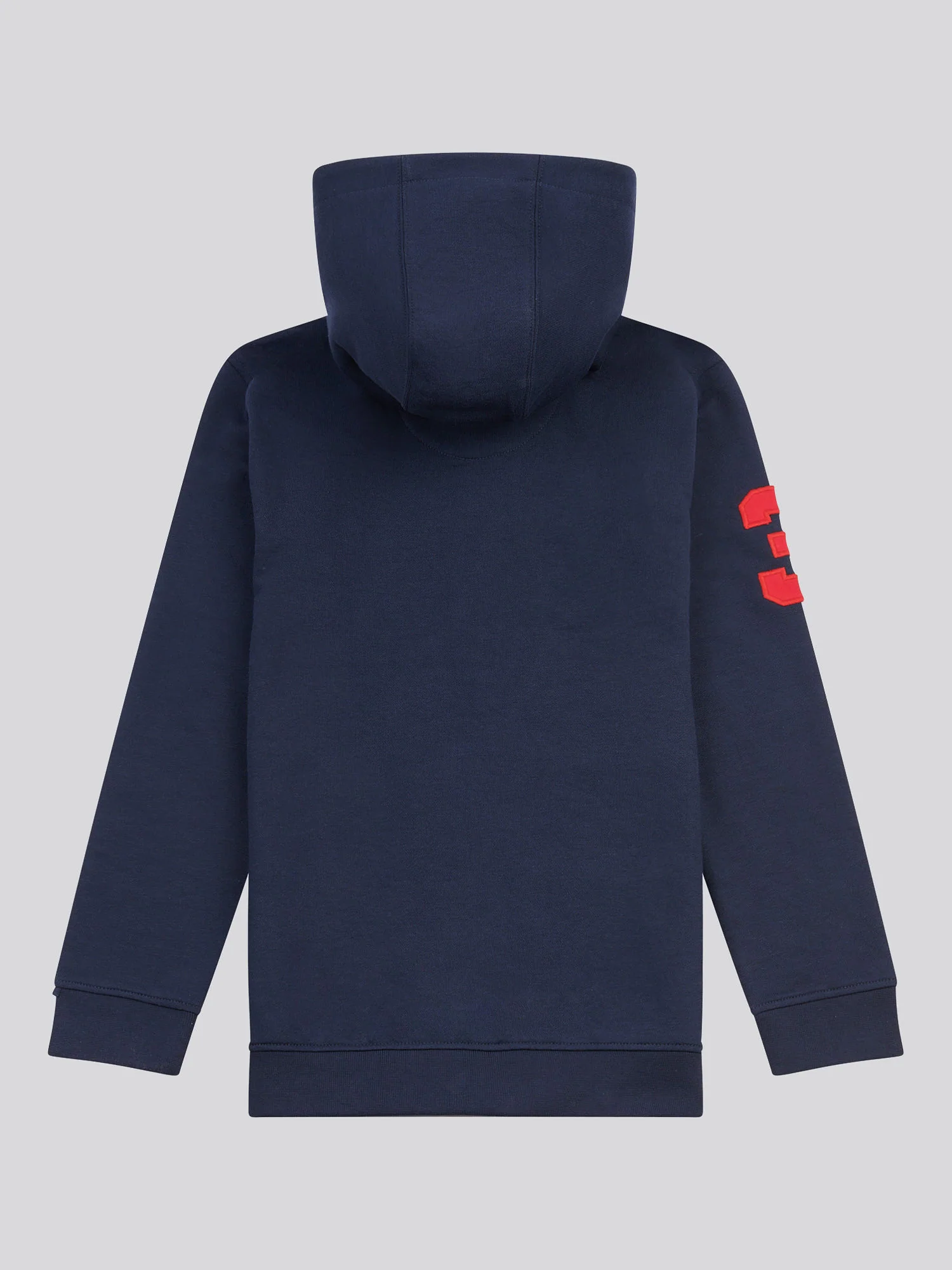 Boys Player 3 Hoodie in Dark Sapphire Navy / Haute Red DHM - Image 8