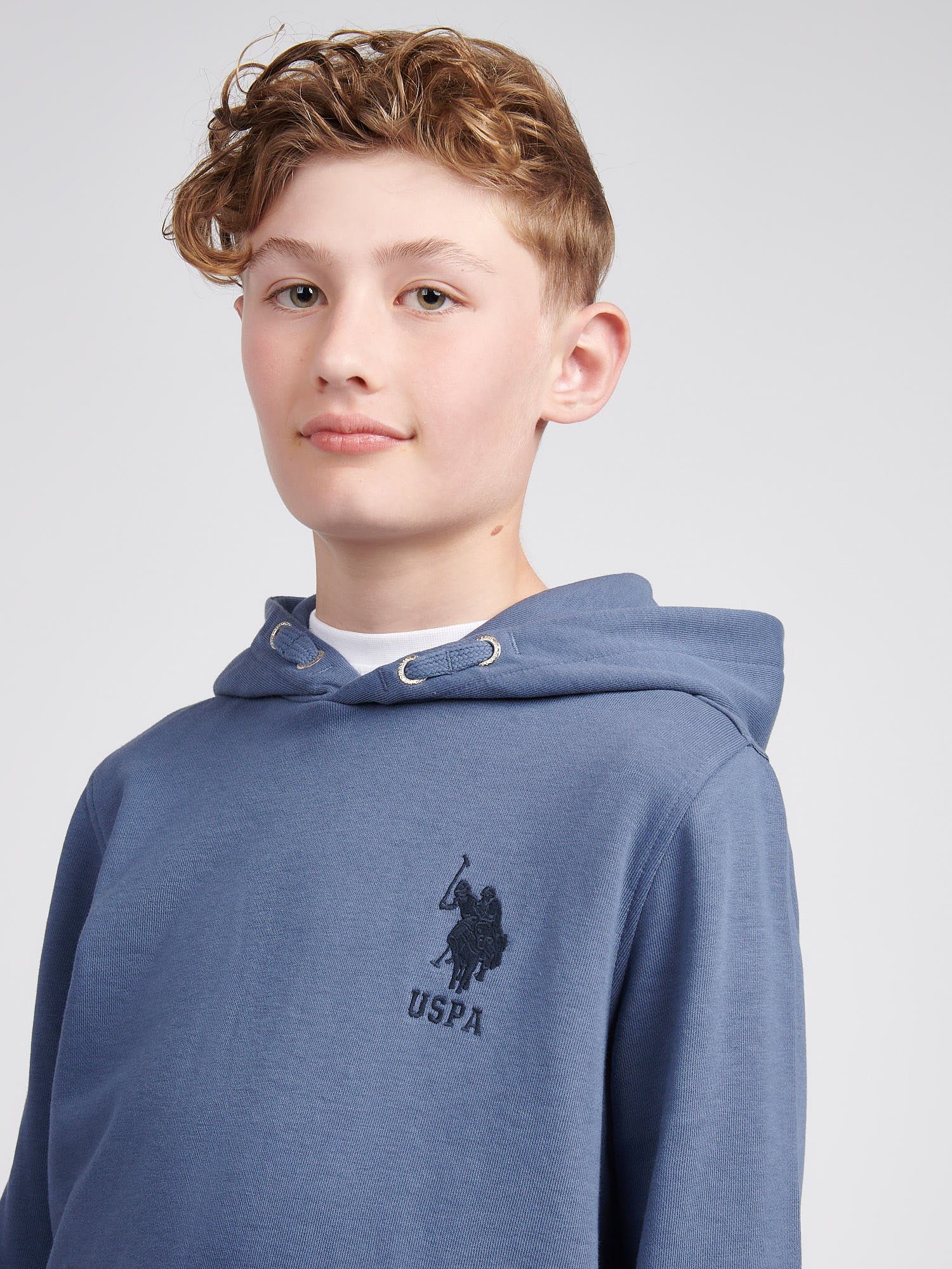 Boys Player 3 Hoodie in Vintage Indigo - Image 2