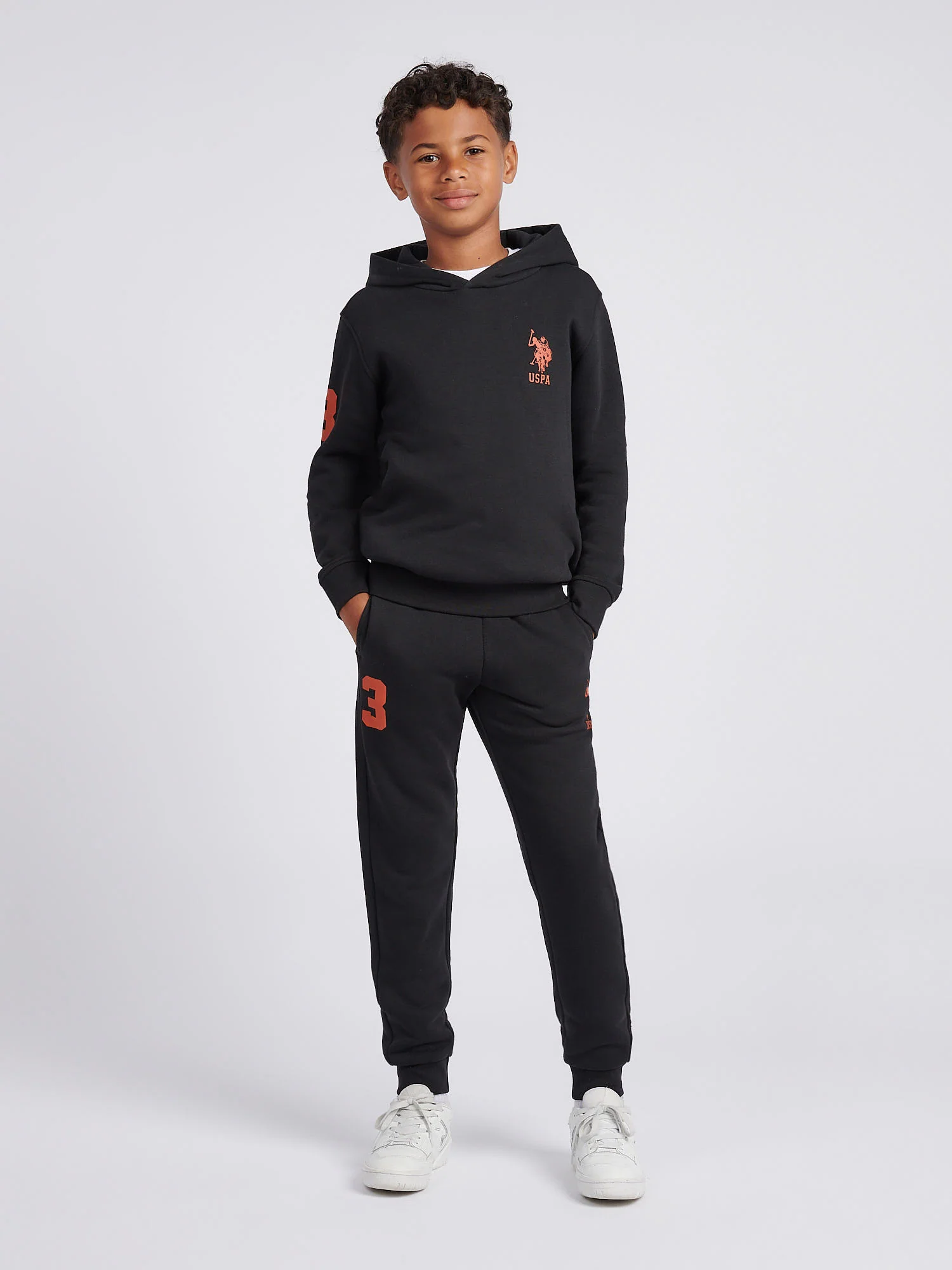 Boys Player 3 Hoodie & Jogger Set in Black - Image 3