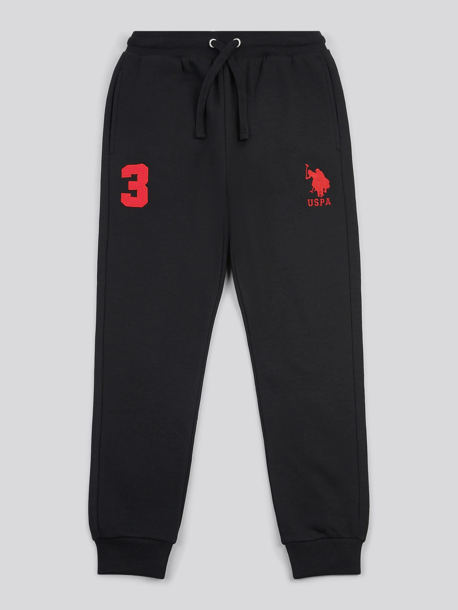 Boys Player 3 Jogger in Black / Haute Red DHM - Image 7