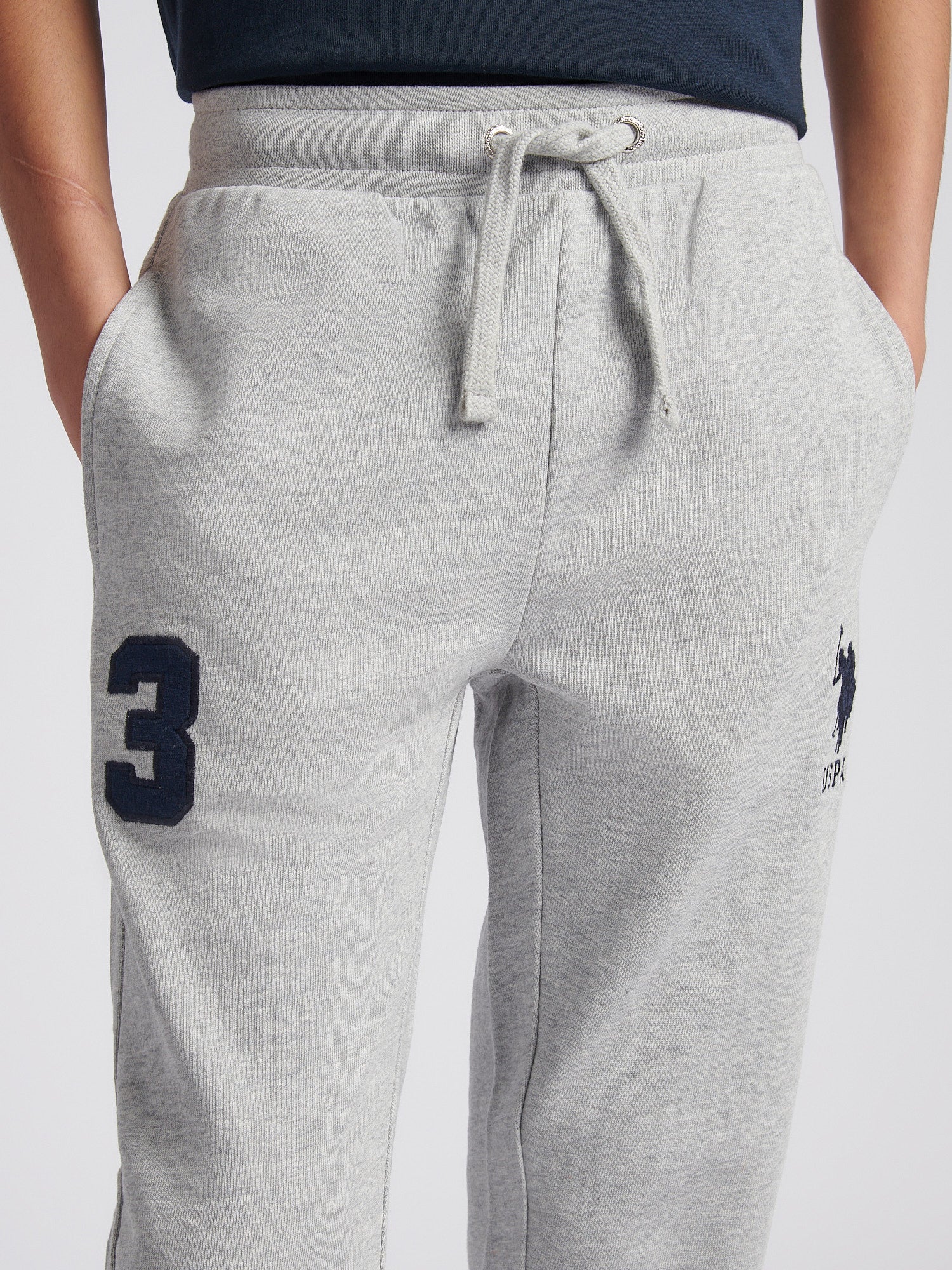 Boys Player 3 Jogger in Mid Grey Marl - Image 3