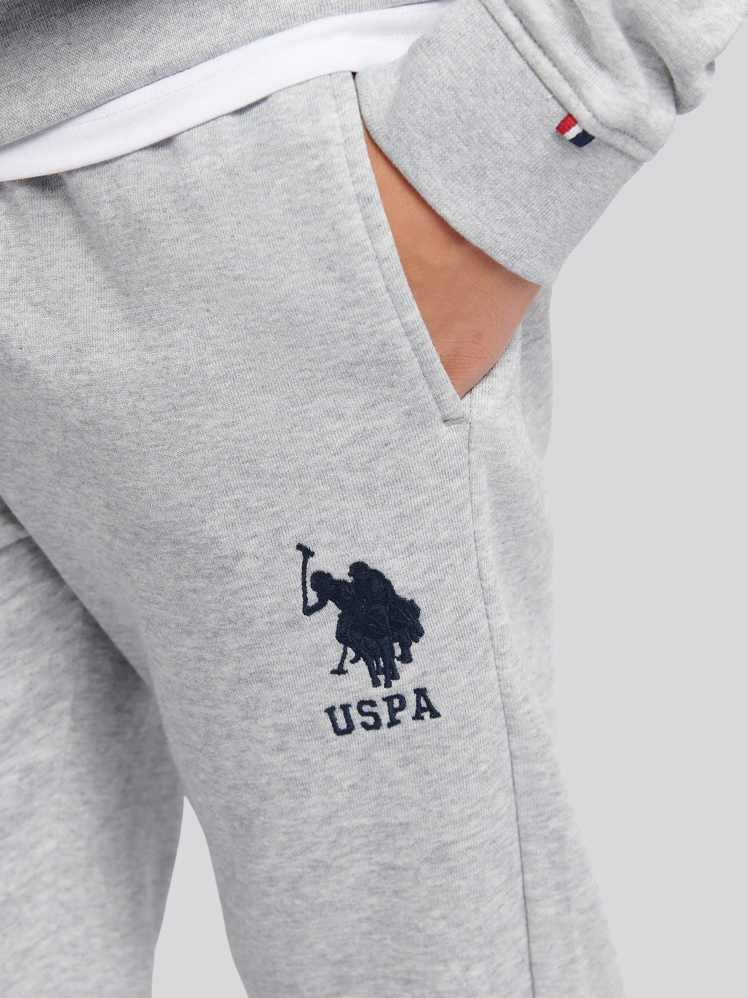 Boys Player 3 Loopback Jogger in Mid Grey Marl - Image 2