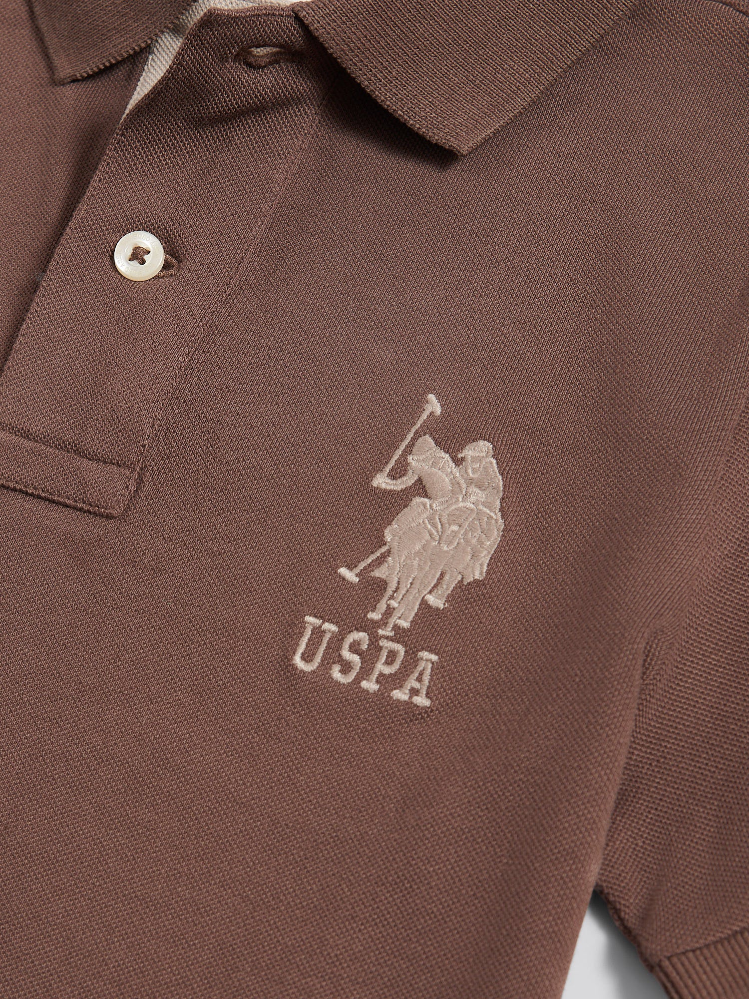 Boys Player 3 Polo Shirt Chocolate Martini - Image 8