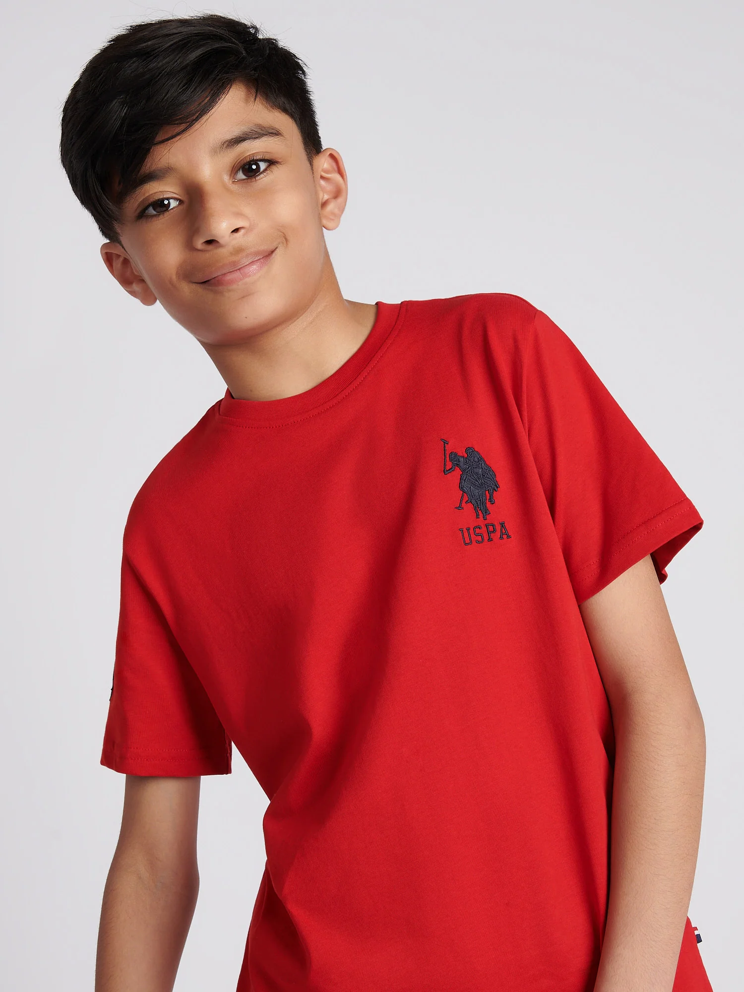 Boys Player 3 T-Shirt in Haute Red - Image 2