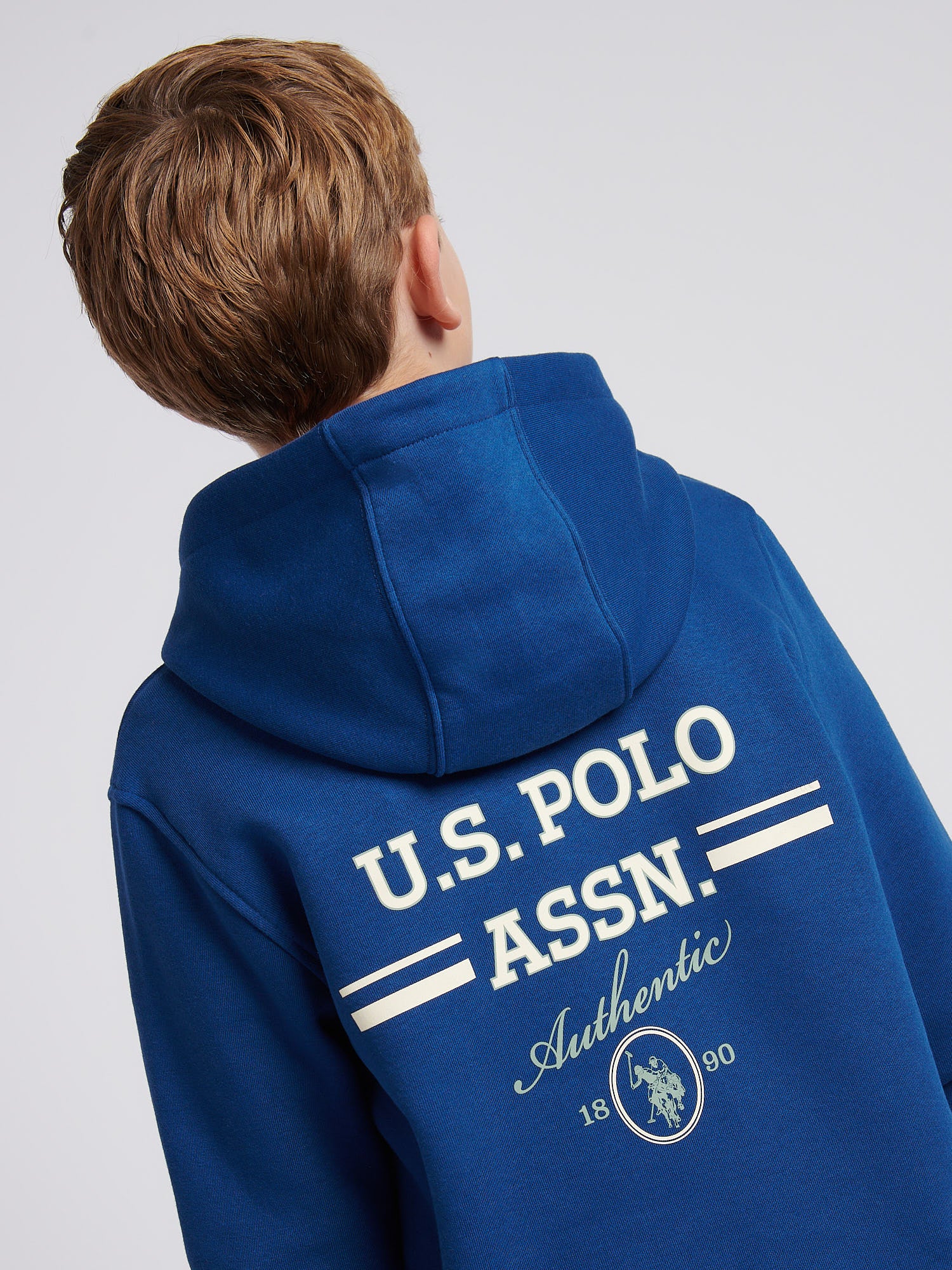 Boys Script Graphic Hoodie & Jogger Set in Navy Peony - Image 5