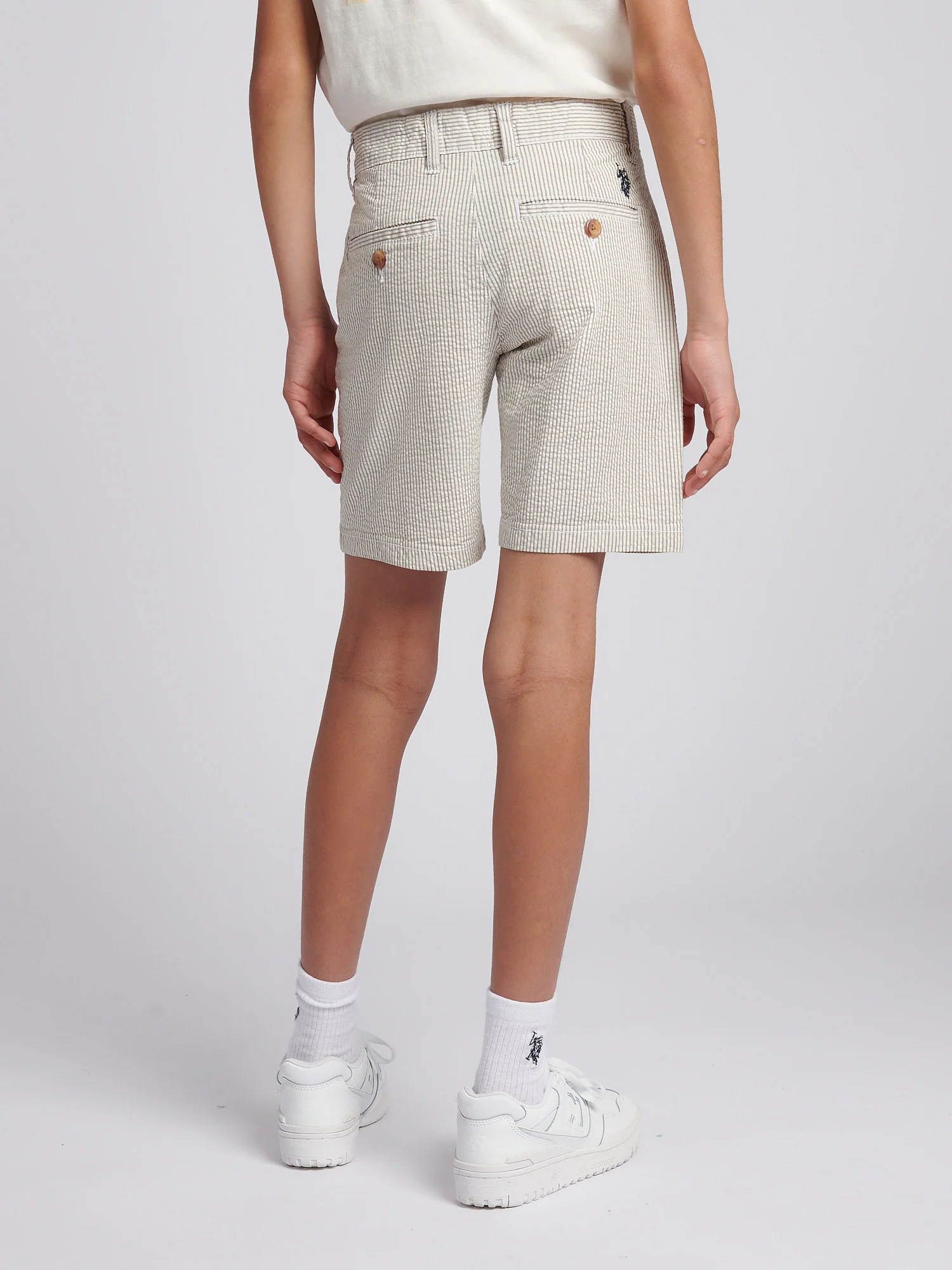 Boys Seersucker Chino Short in Northern Droplet - Image 4