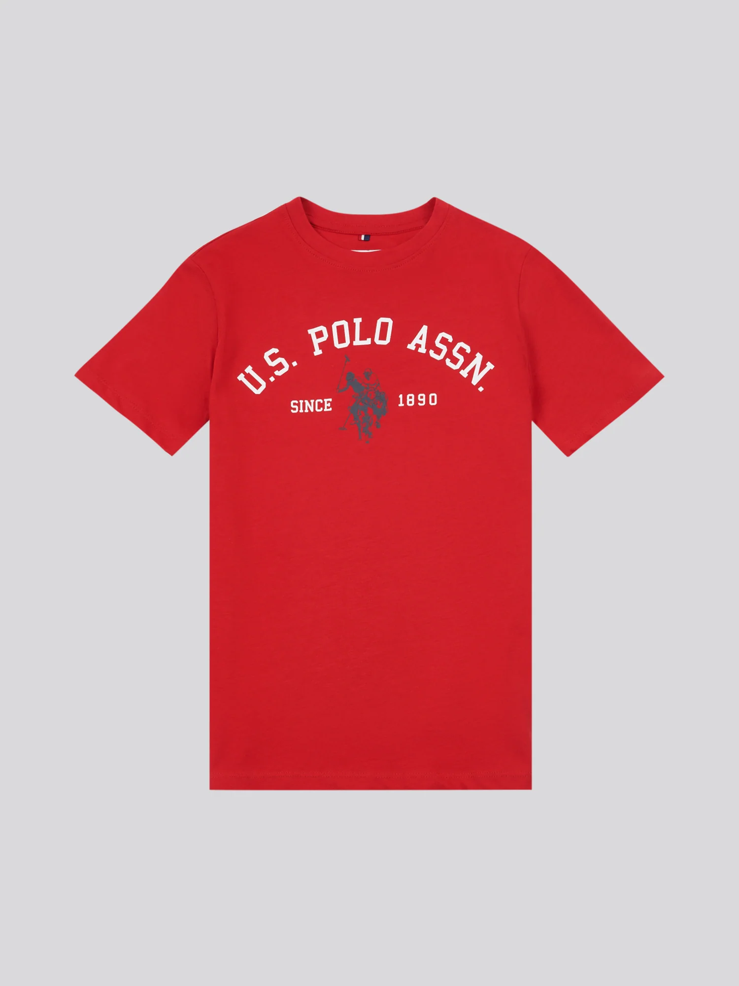 Boys Signature Arch Print T-Shirt in Haute Red - Image 5