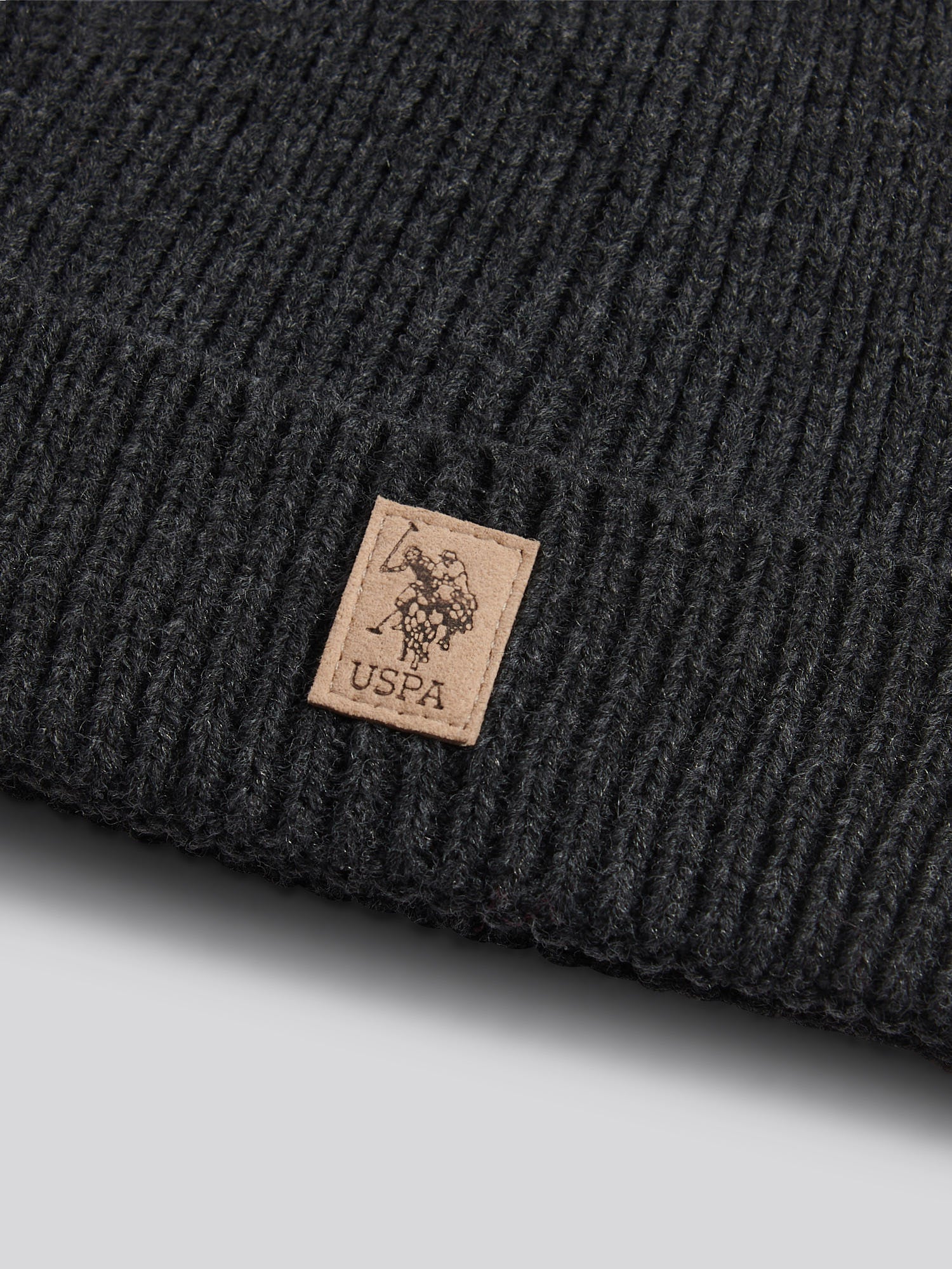 Boys Signature Double Horsemen Knit Beanie in Charcoal Marl - Image 5
