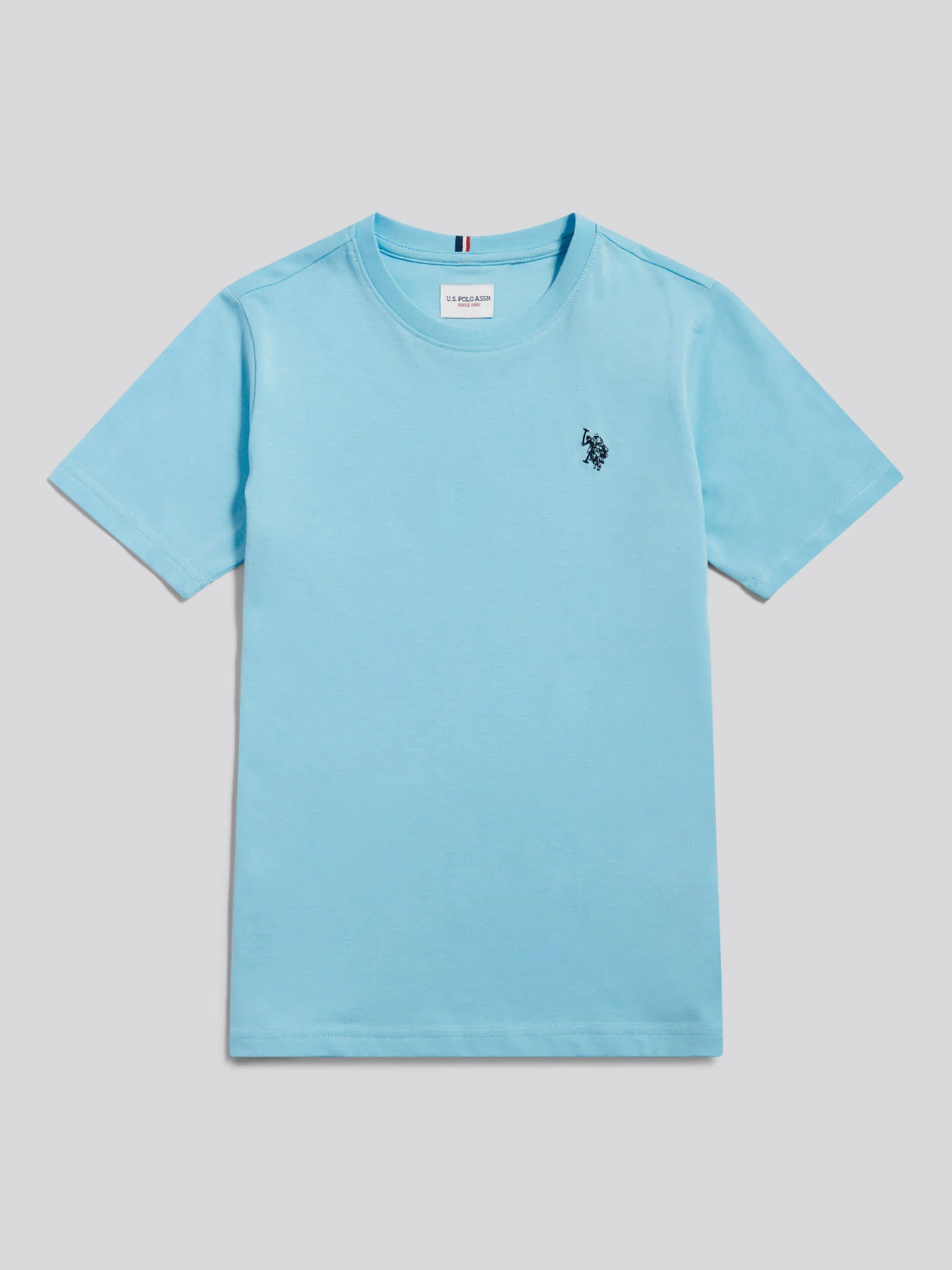 Boys Texture Double Horsemen T-Shirt Air Blue - Image 7