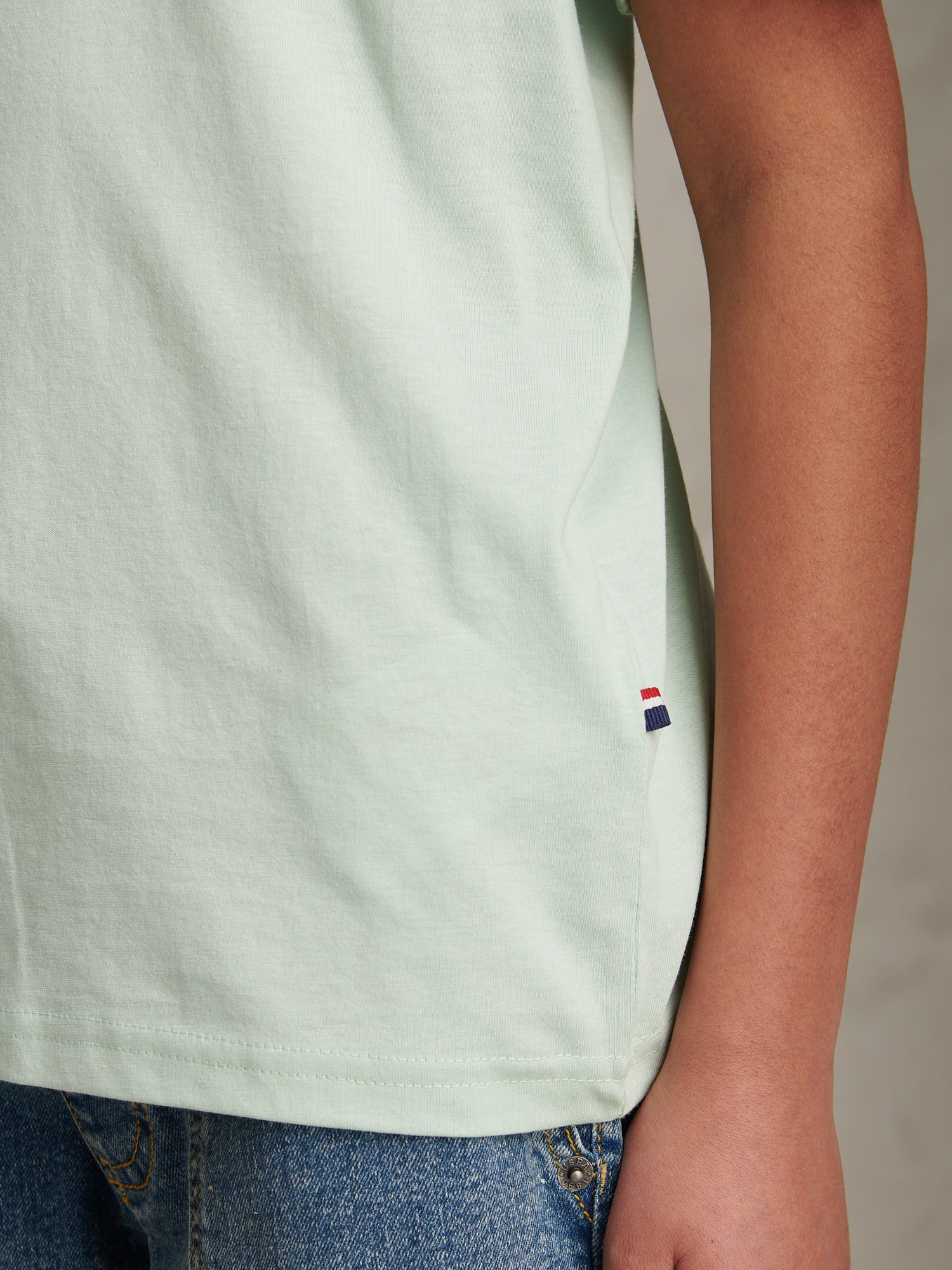 Boys Texture Double Horsemen T-Shirt Aqua Foam - Image 5