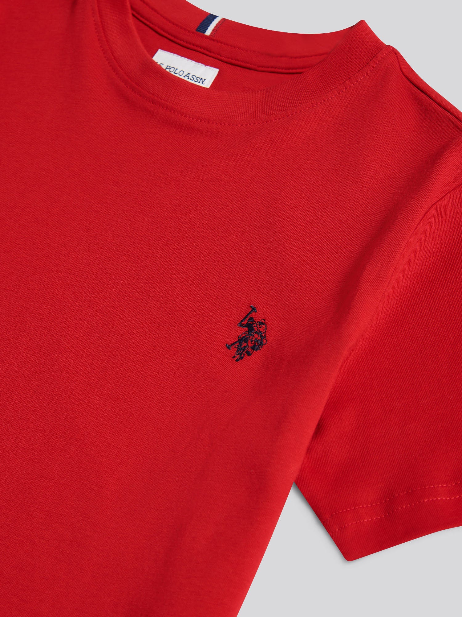 Boys Texture Double Horsemen T-Shirt Haute Red - Image 7