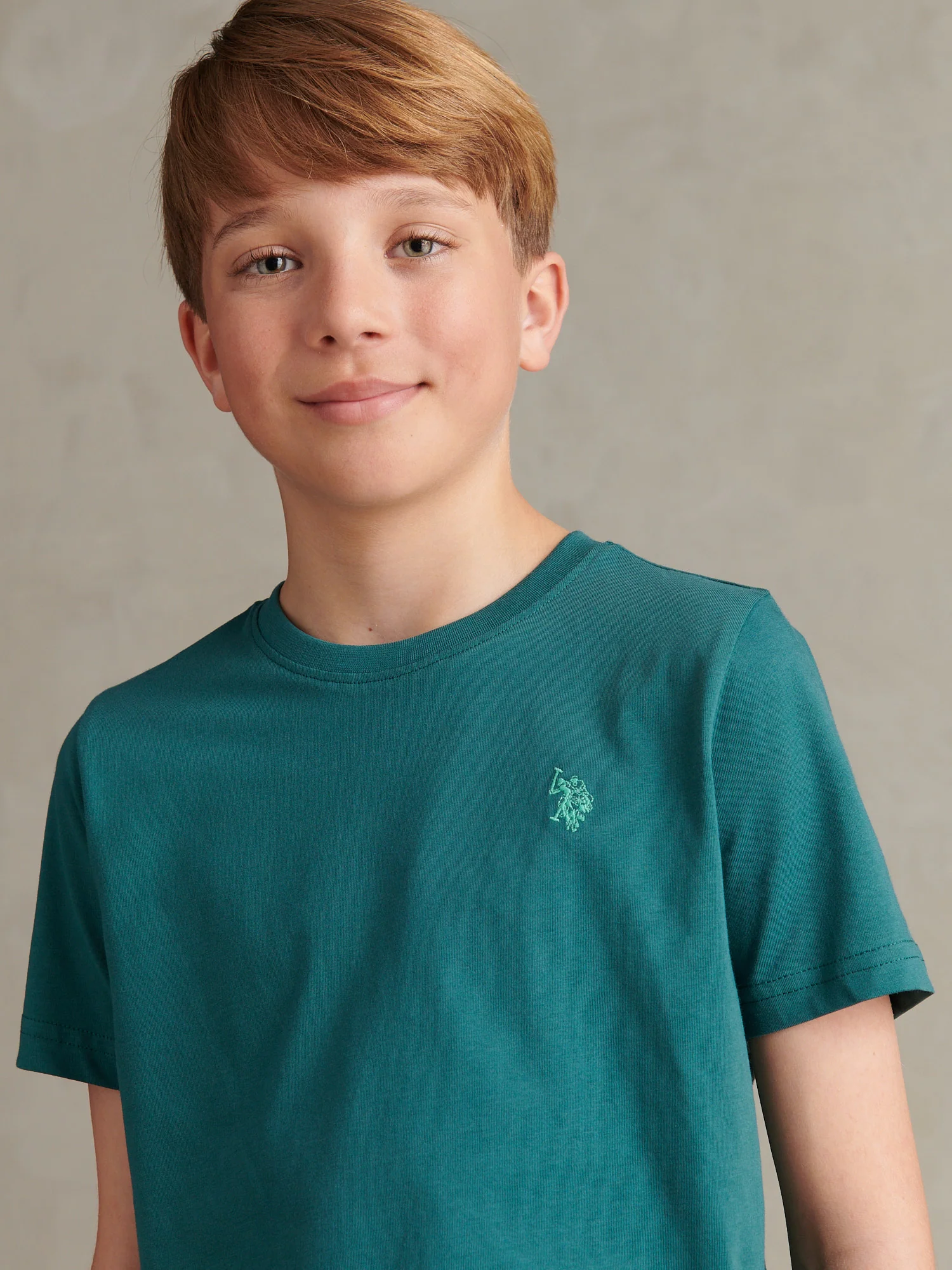 Boys Texture Double Horsemen T-Shirt Mediterranea - Image 2