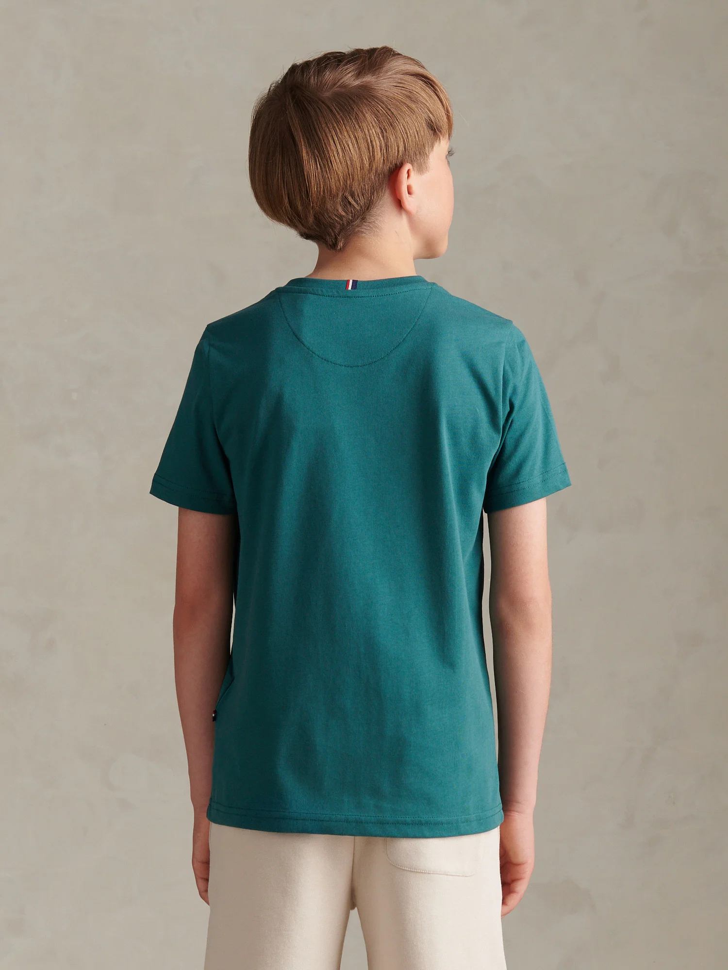 Boys Texture Double Horsemen T-Shirt Mediterranea - Image 4