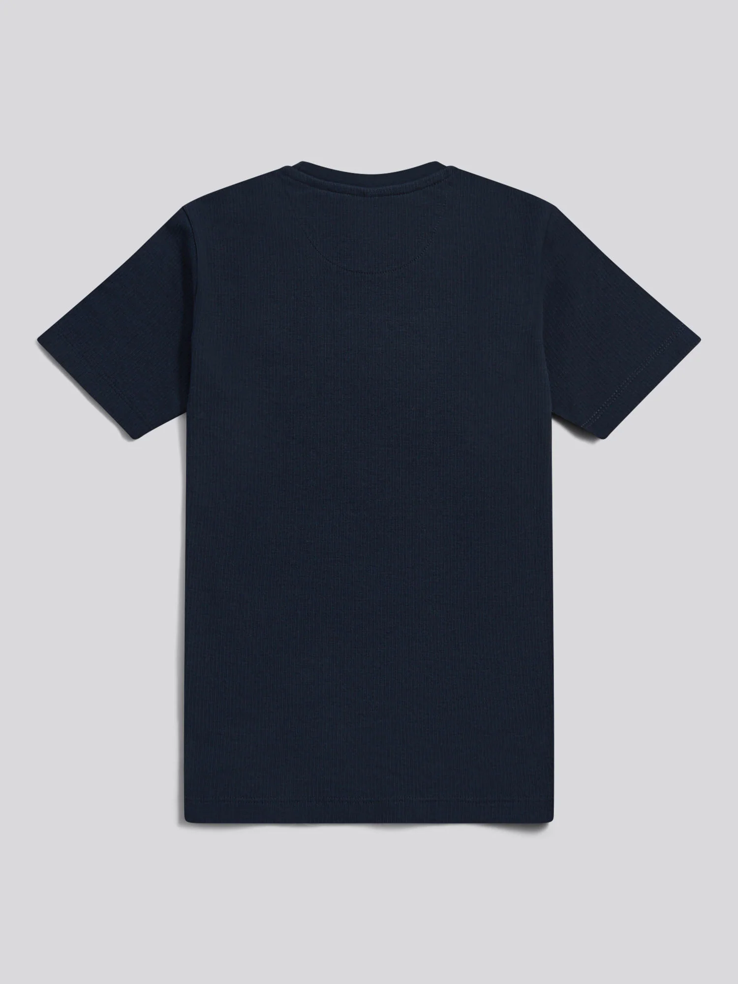 Boys Vertical Texture T-Shirt Dark Sapphire Navy / Moonlight Blue DHM - Image 6